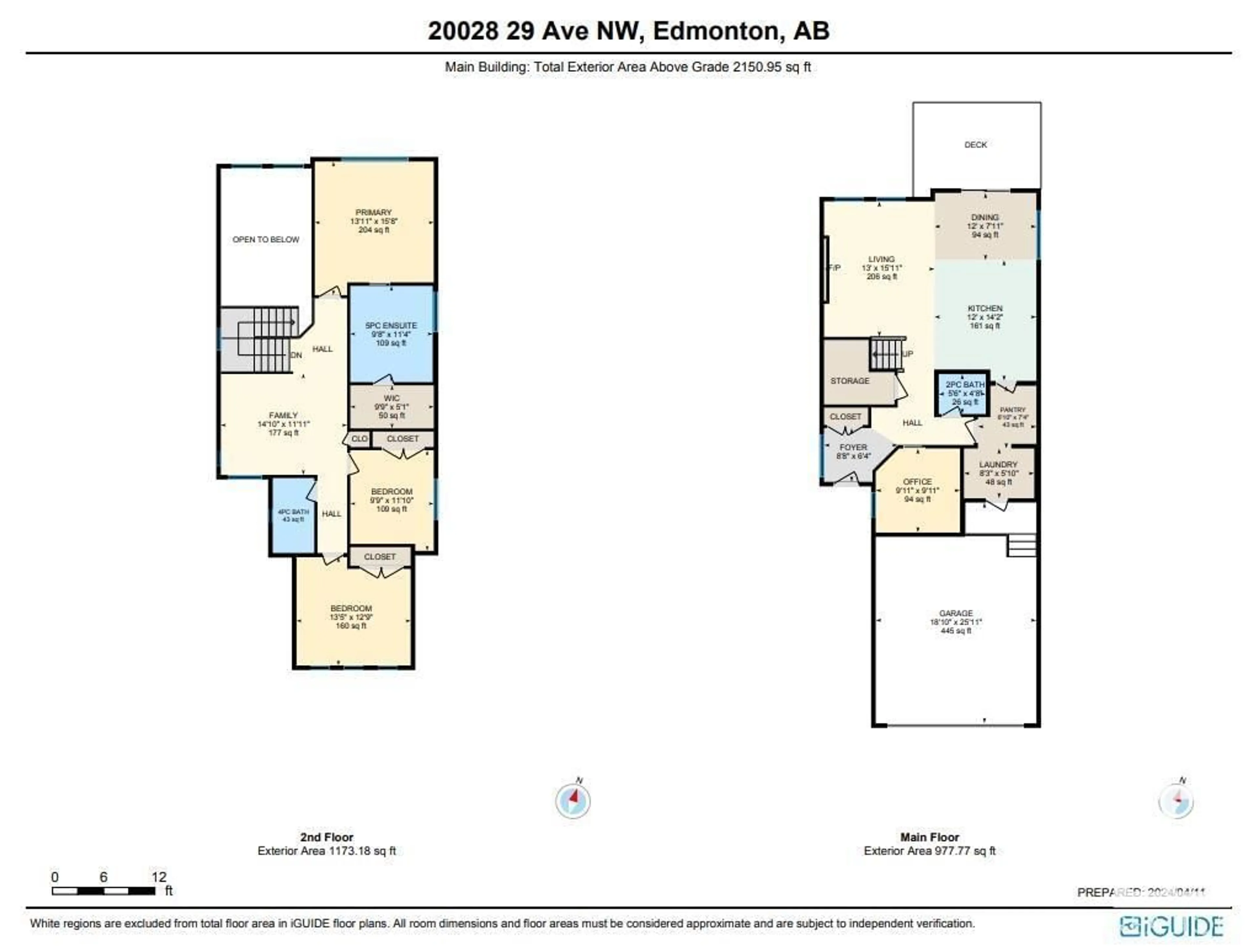 Floor plan for 20028 29 AV NW, Edmonton Alberta T6M0W8