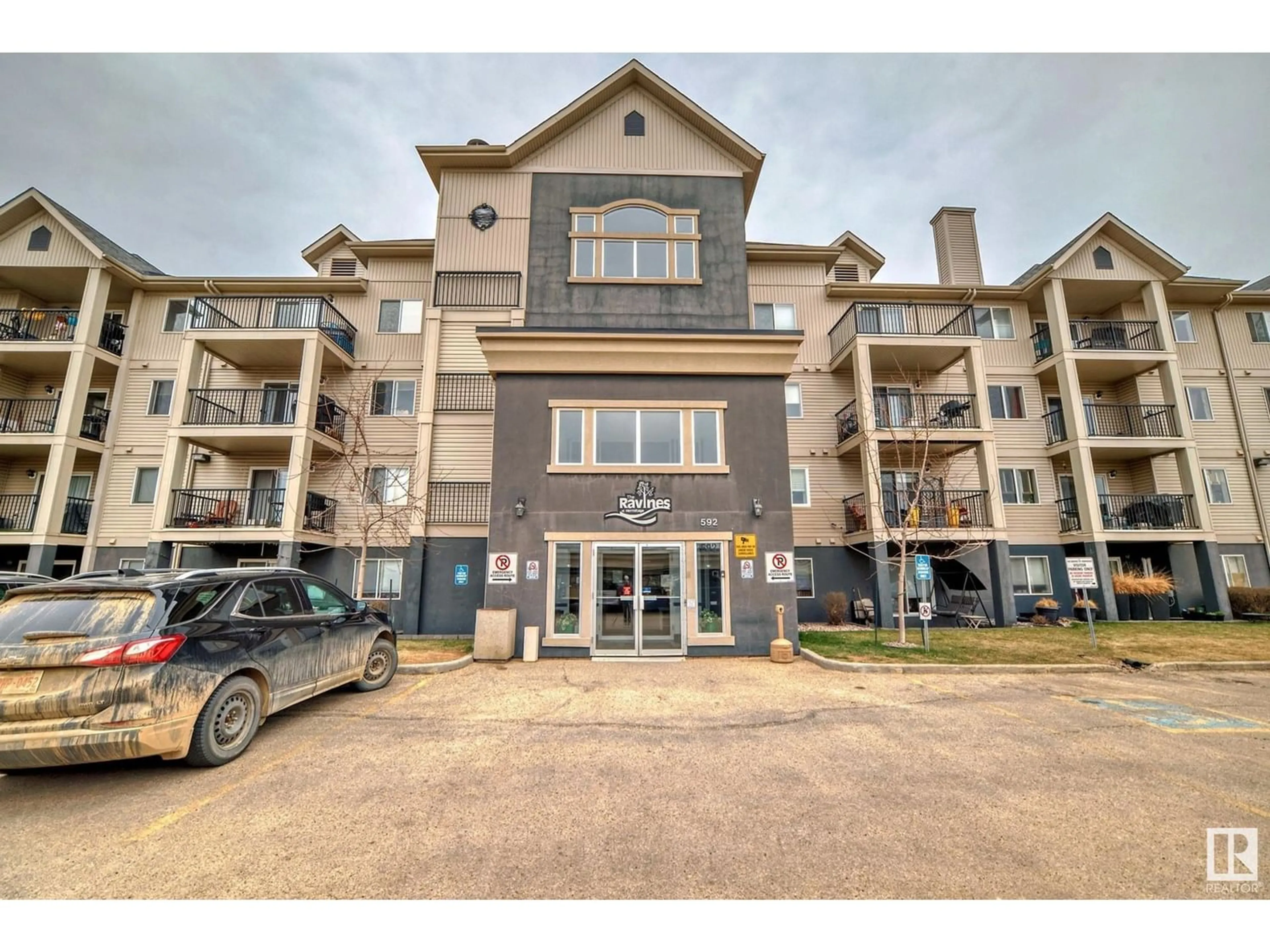 A pic from exterior of the house or condo for #411 592 HOOKE RD NW, Edmonton Alberta T5A5H2