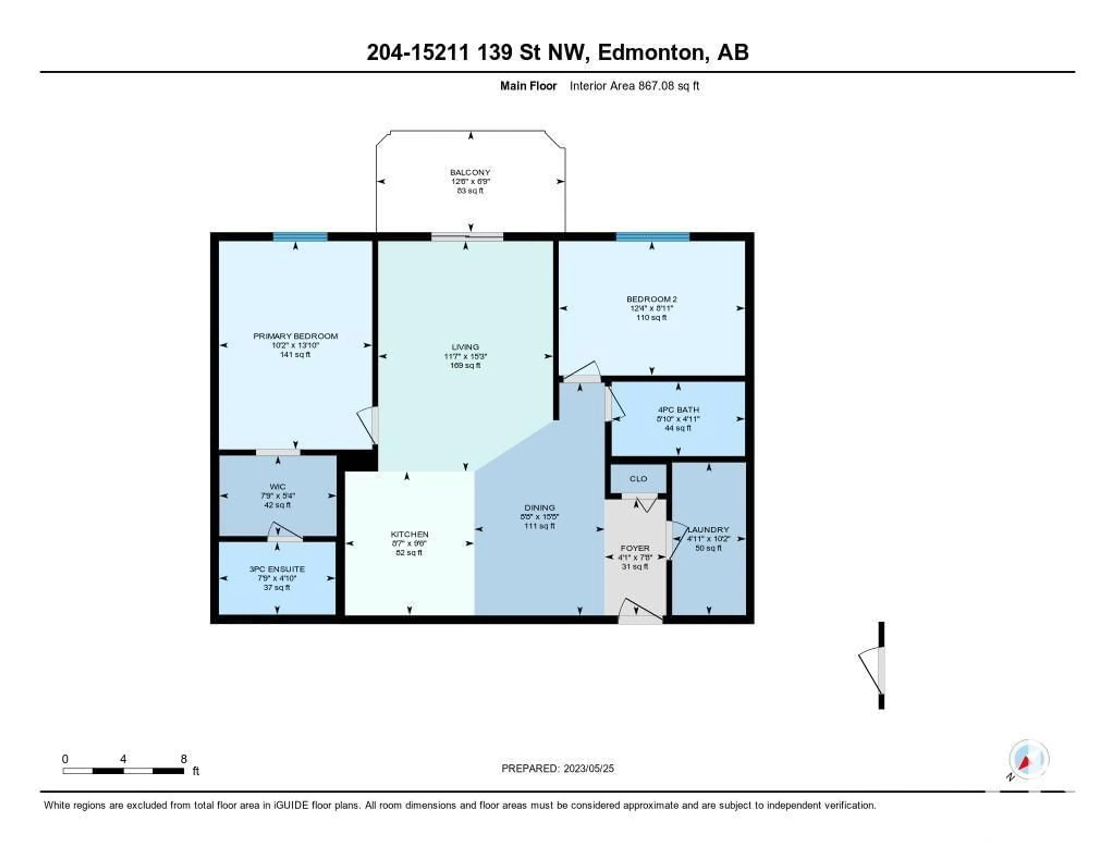 Floor plan for #204 15211 139 ST NW, Edmonton Alberta T6V0A1