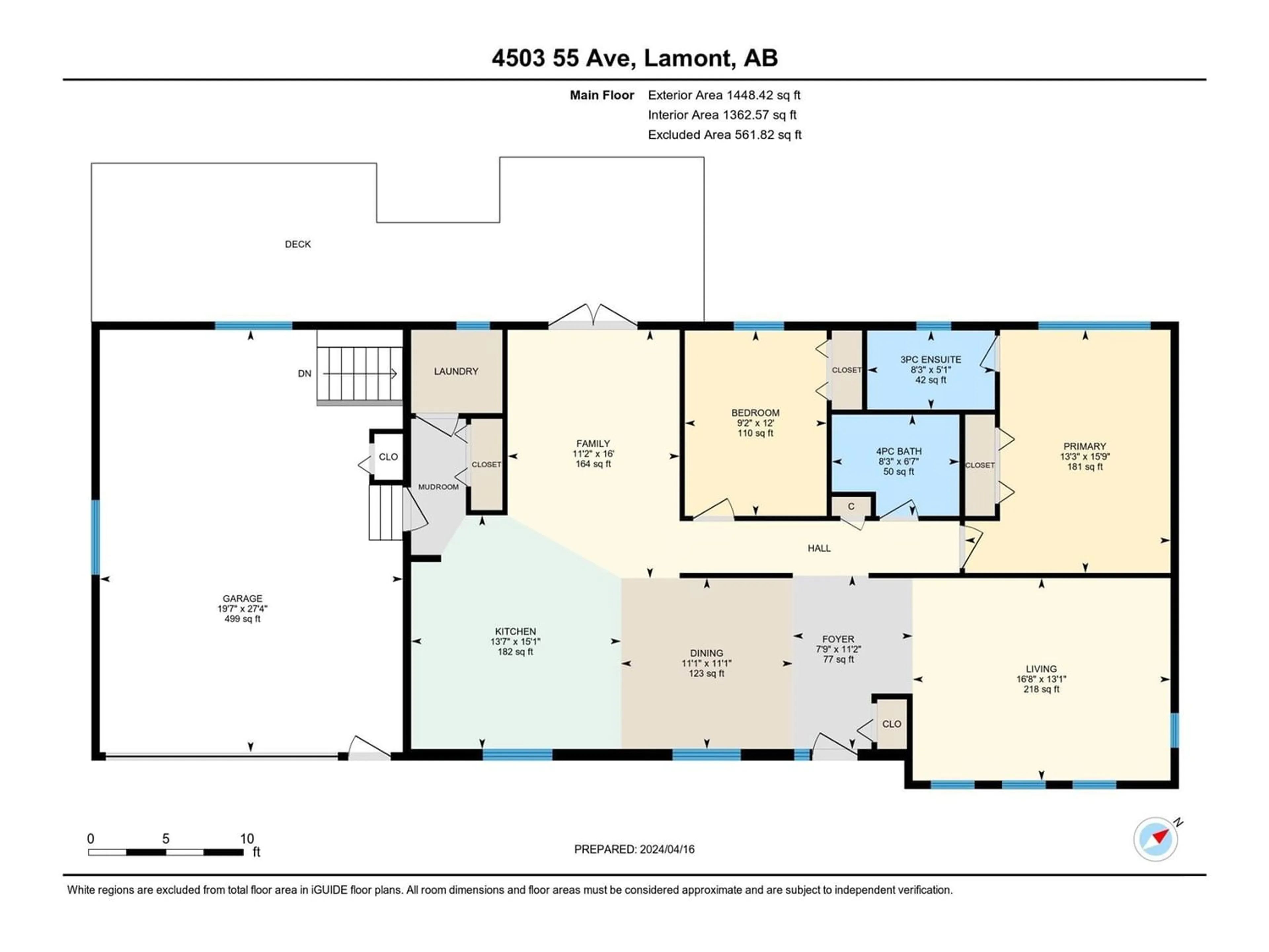 Floor plan for 4503 55 AV, Lamont Alberta T0B2R0