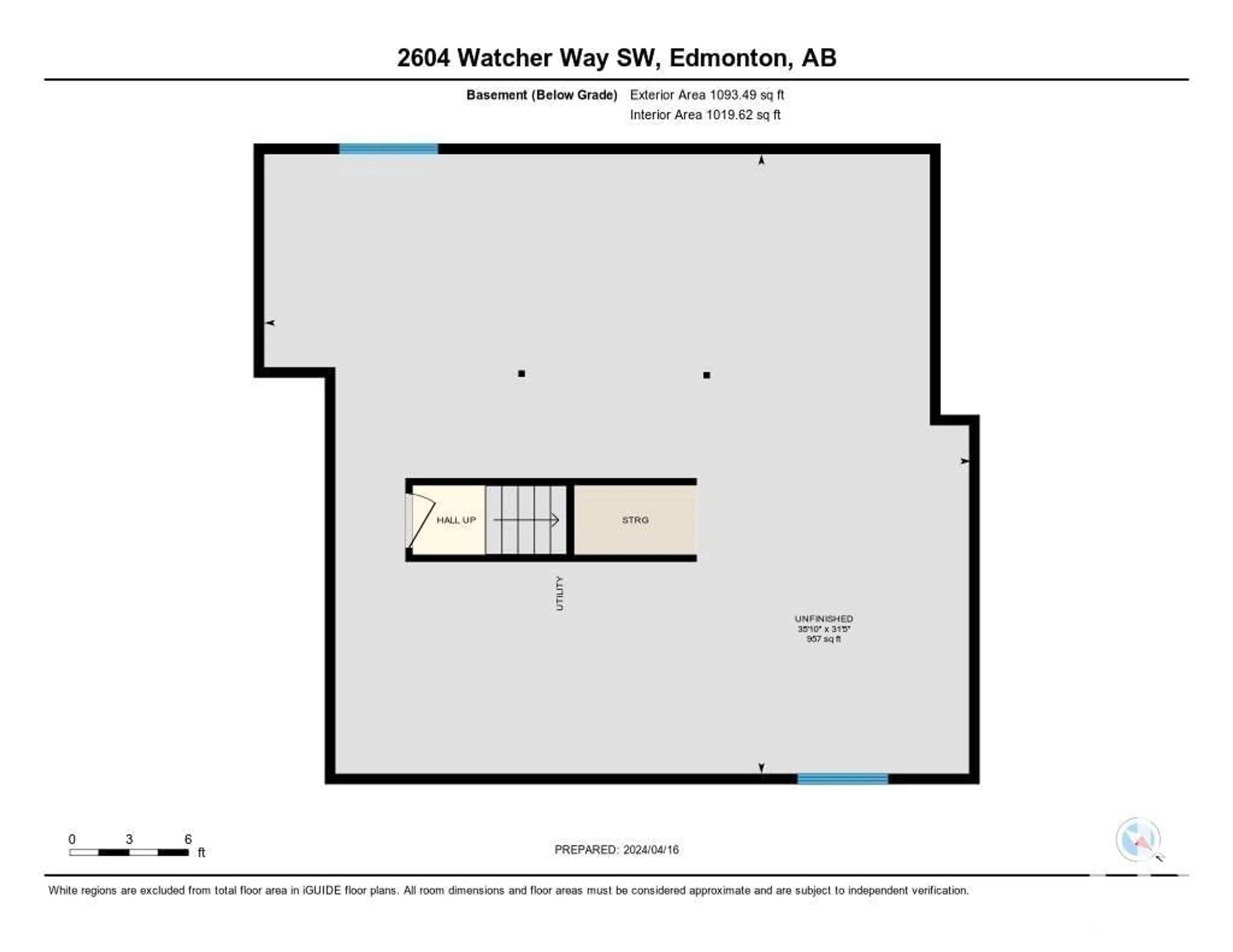Floor plan for 2604 WATCHER WY SW, Edmonton Alberta T6W0X8