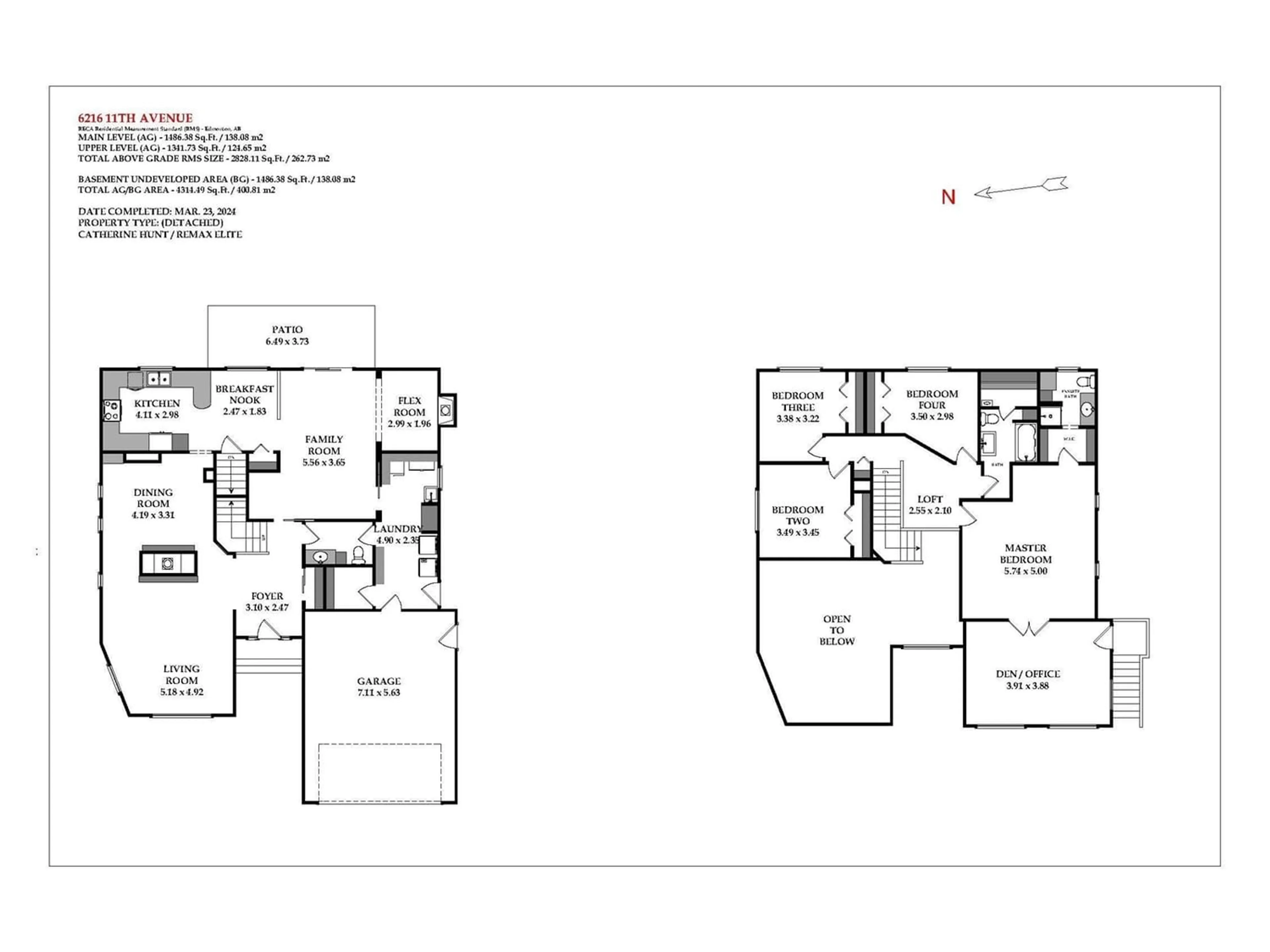 Floor plan for 6216 11 AV NW, Edmonton Alberta T6L2G4