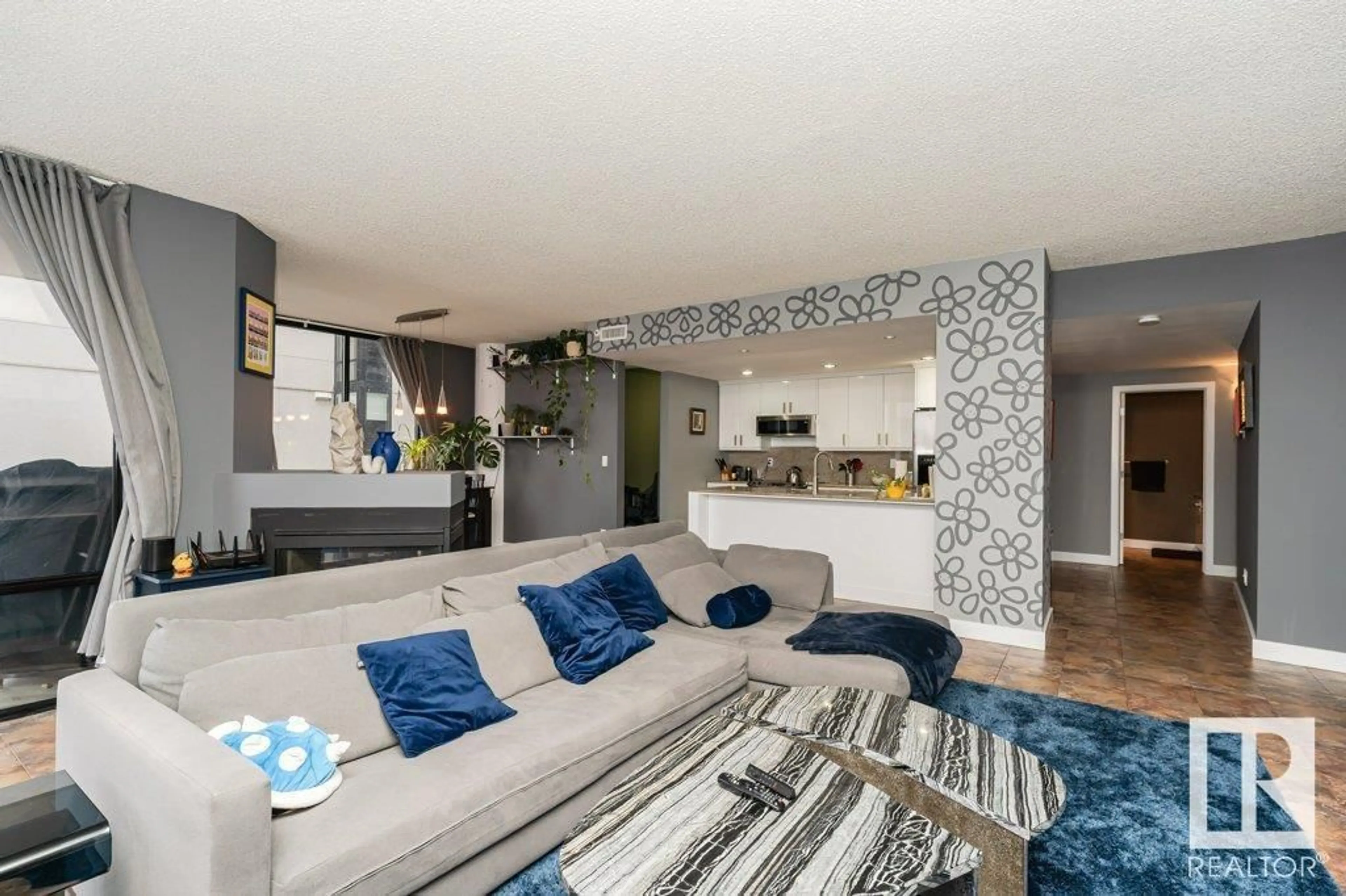 Living room for #701 10028 119 ST NW, Edmonton Alberta T5K1Y8
