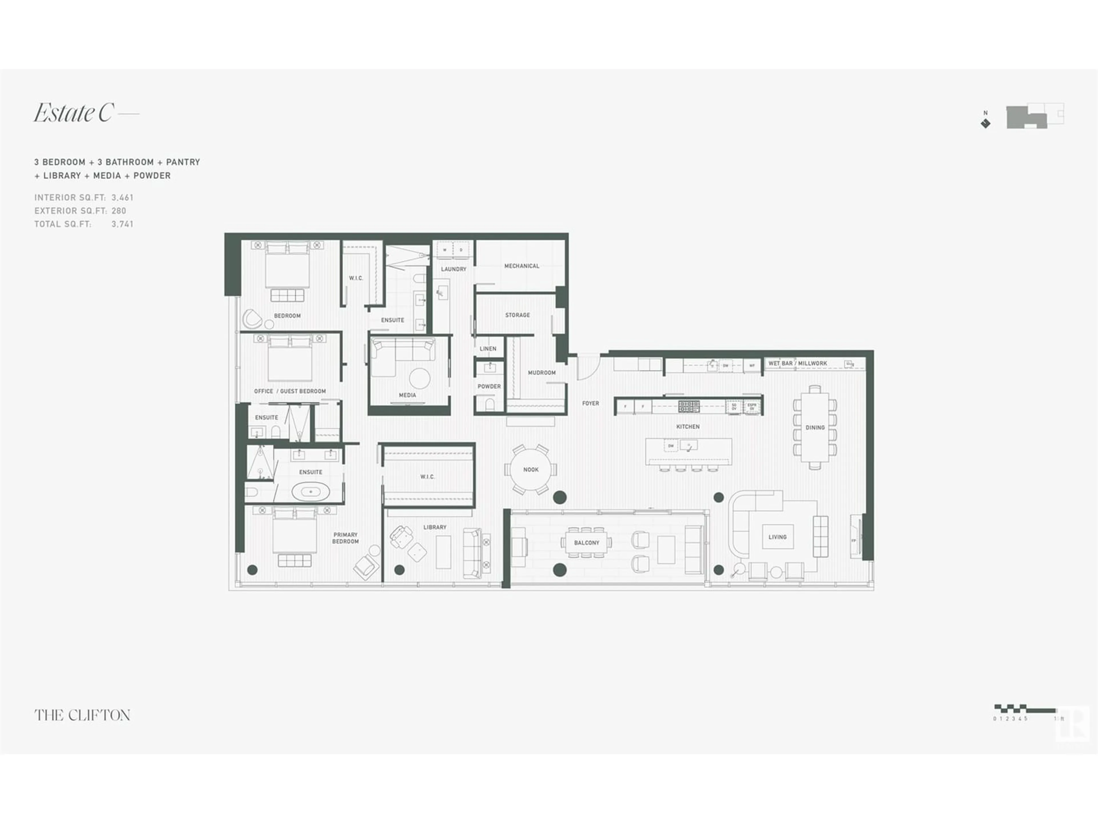 Floor plan for #902 10143 Clifton PL NW, Edmonton Alberta T5H0E7