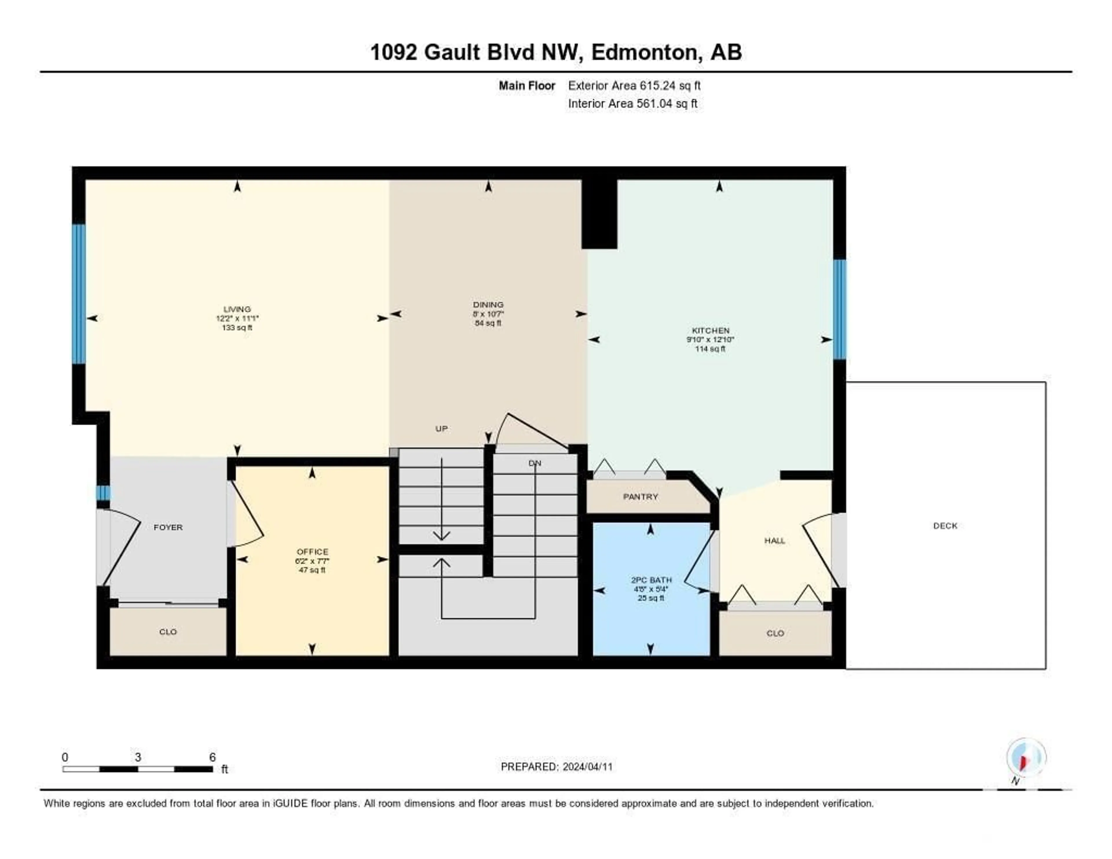 Floor plan for 1092 GAULT BV NW, Edmonton Alberta T5E6S8