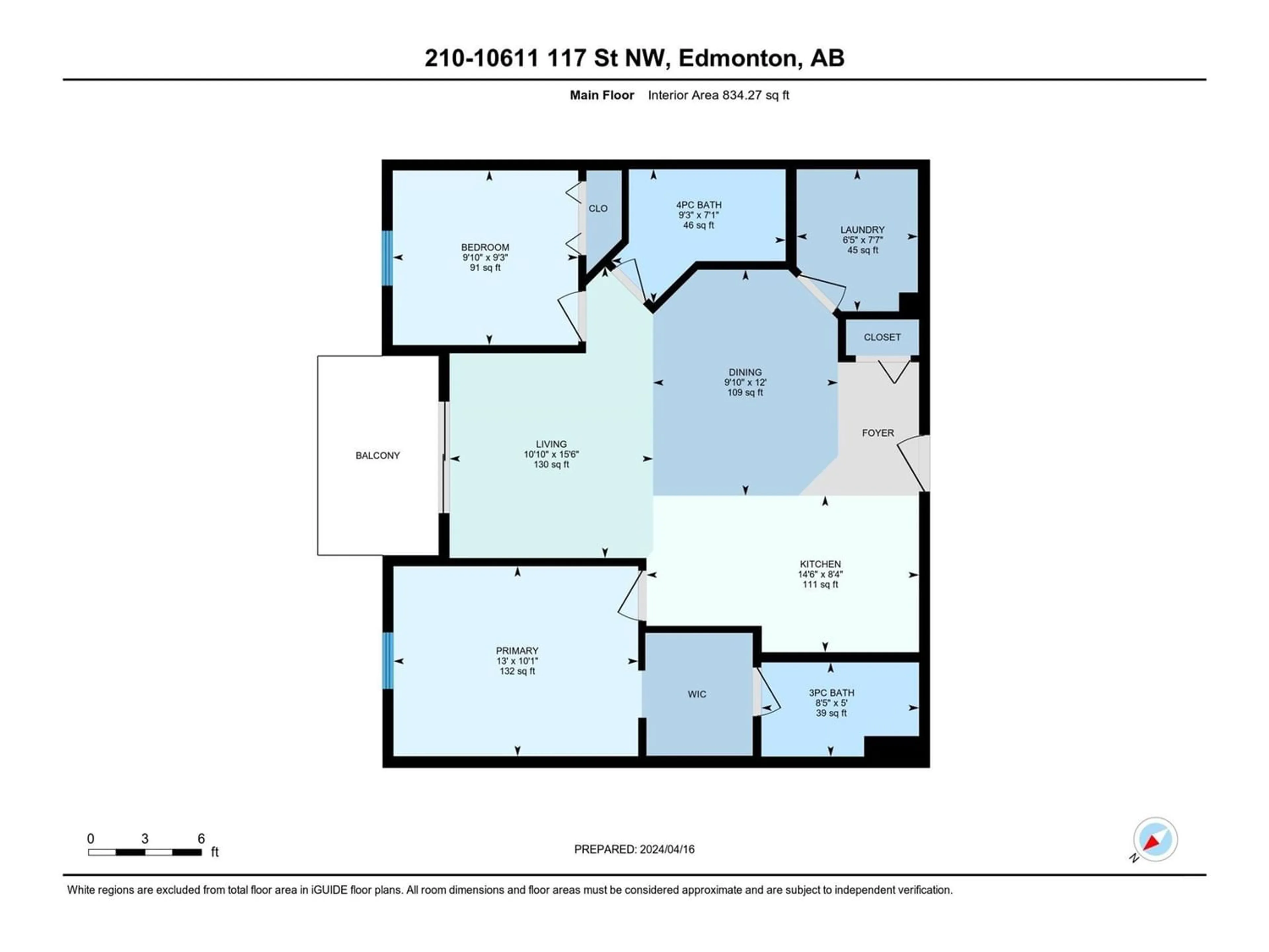 Floor plan for #210 10611 117 ST NW, Edmonton Alberta T5H0G6