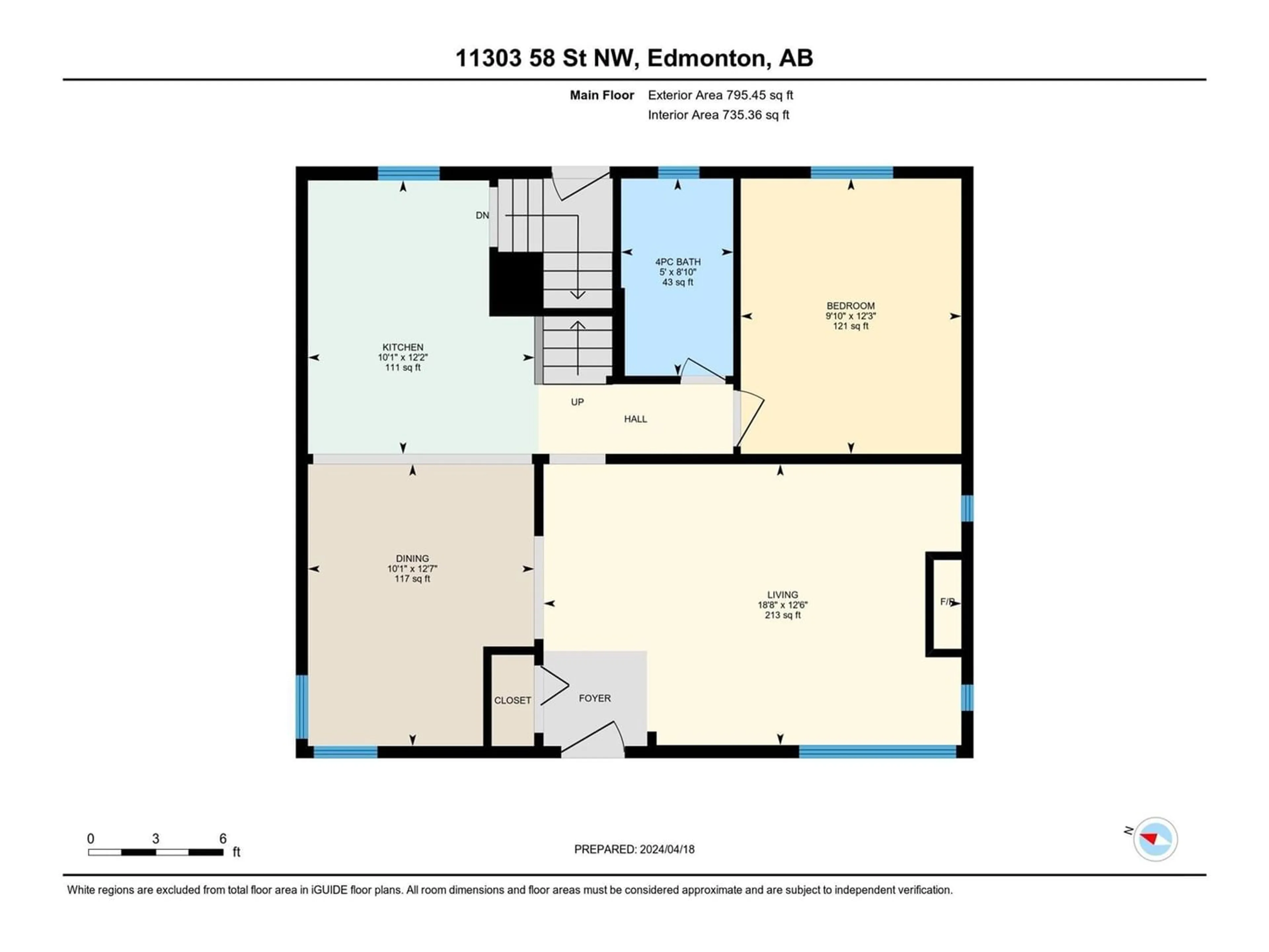 Floor plan for 11303 58 ST NW, Edmonton Alberta T5W3W6