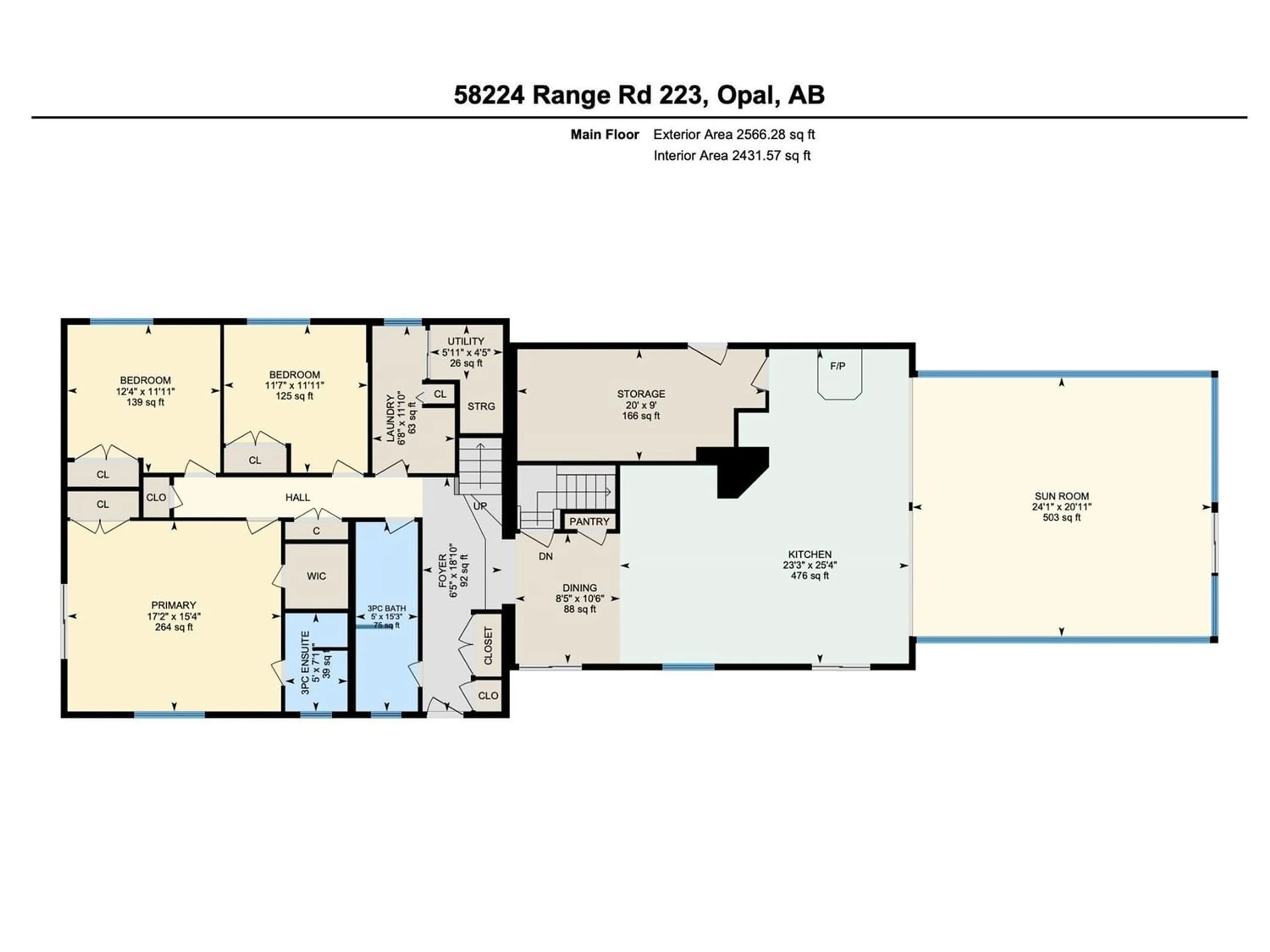 Floor plan for 58224 RGE RD 223, Rural Thorhild County Alberta T0A2W0