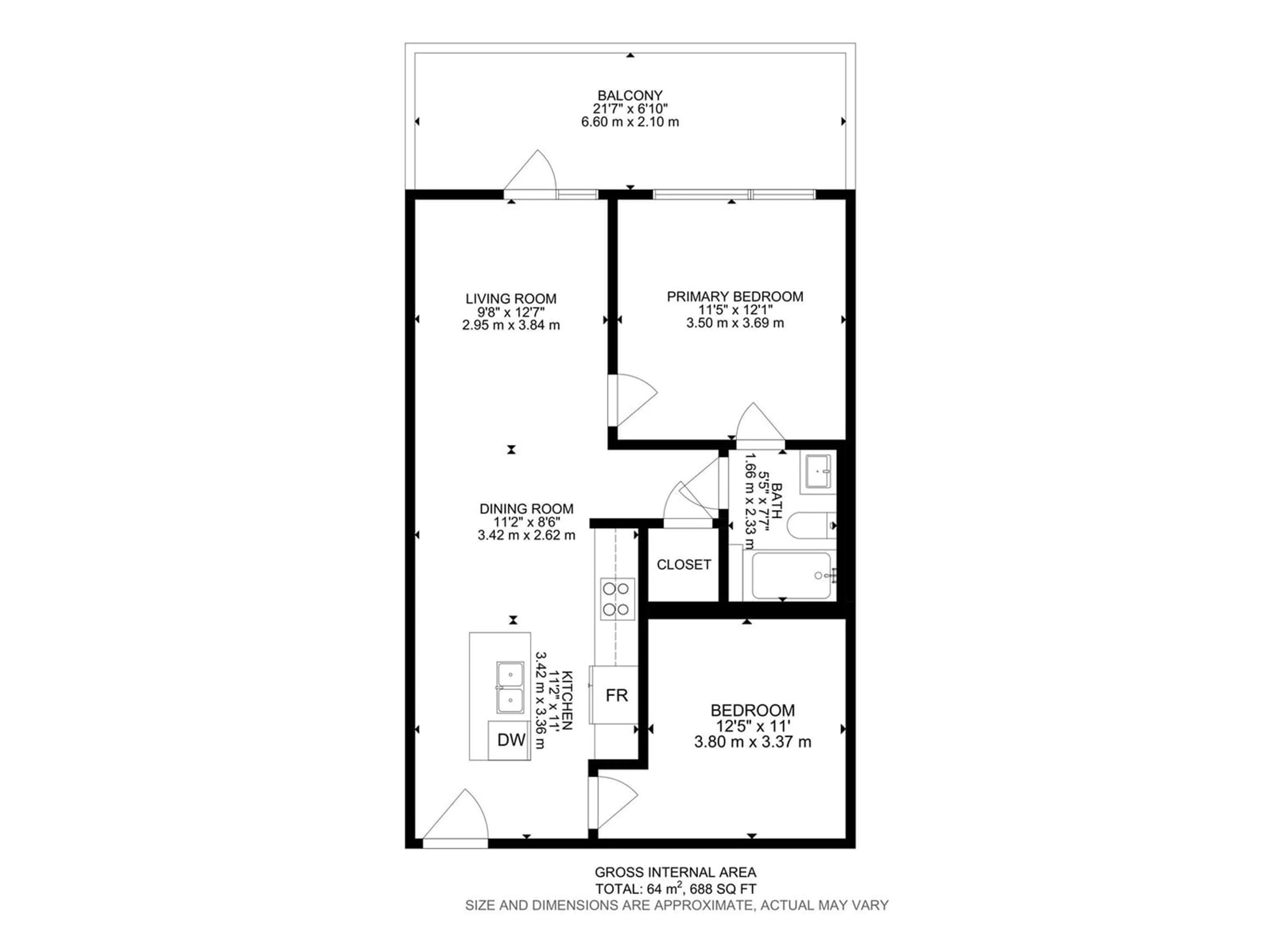 Floor plan for #408 11503 76 AV NW, Edmonton Alberta T6G0K6