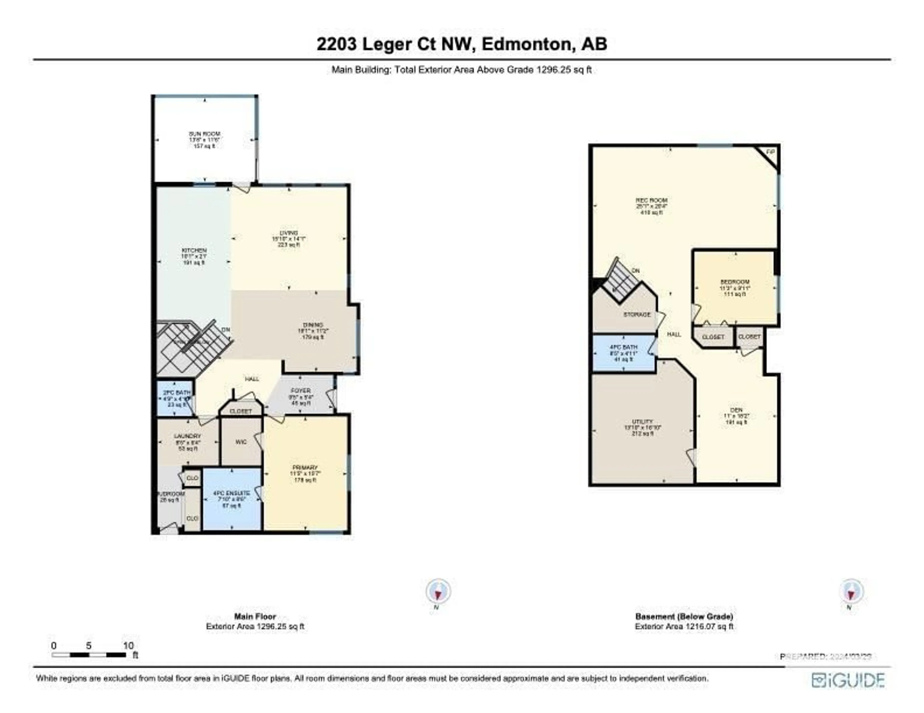 Floor plan for 2203 LEGER CO NW, Edmonton Alberta T6R3N3