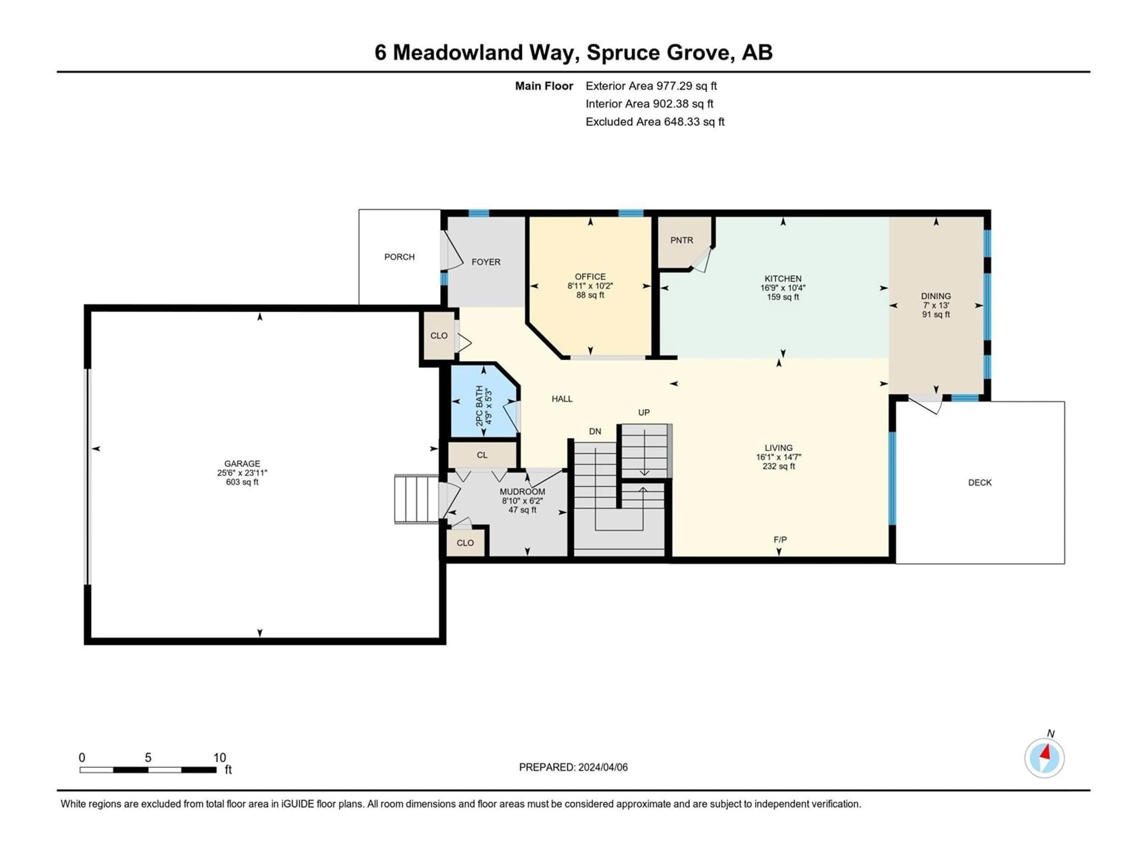 Floor plan for 6 Meadowland WY, Spruce Grove Alberta T7X0A6