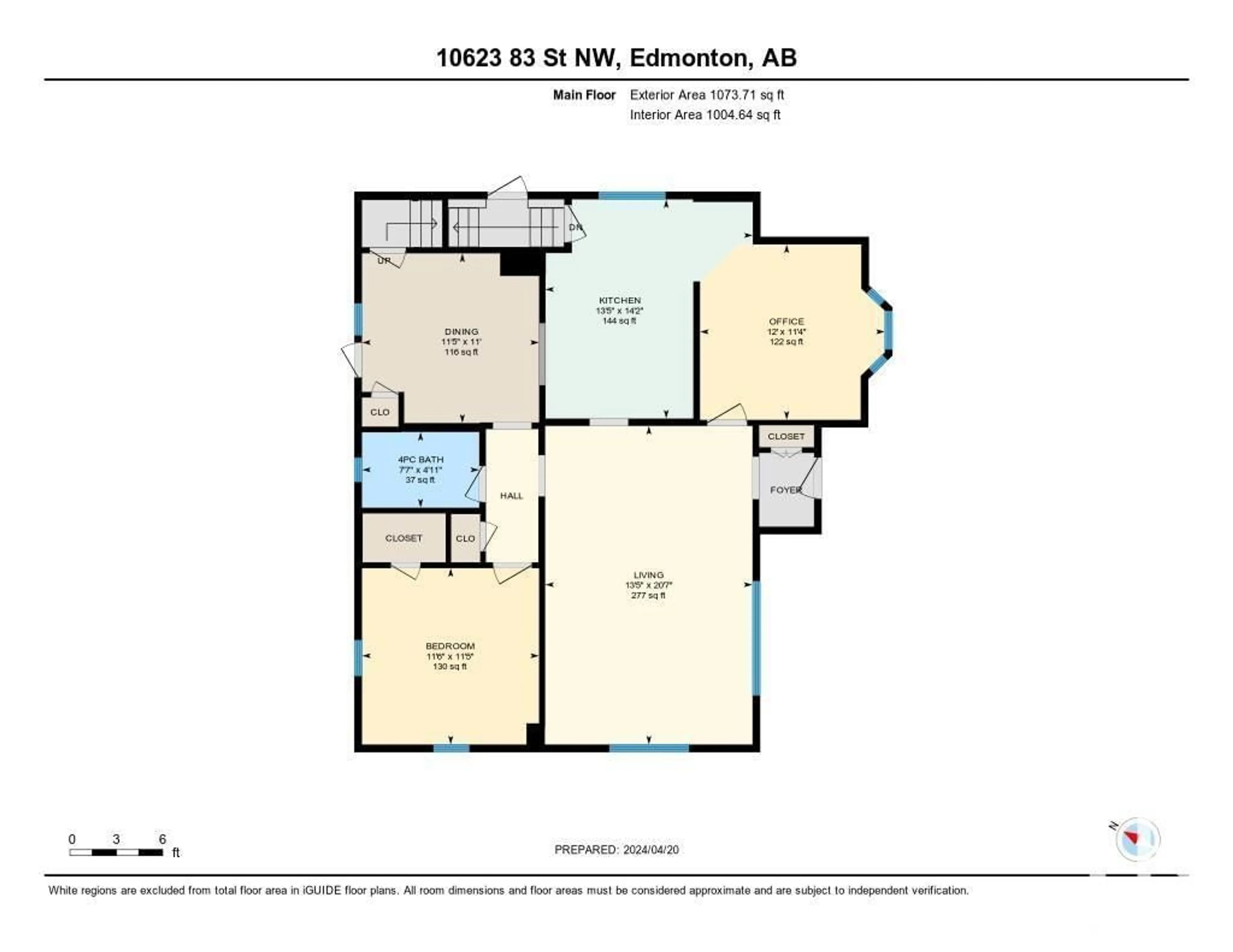 Floor plan for 10623 83 ST NW, Edmonton Alberta T6A3P6