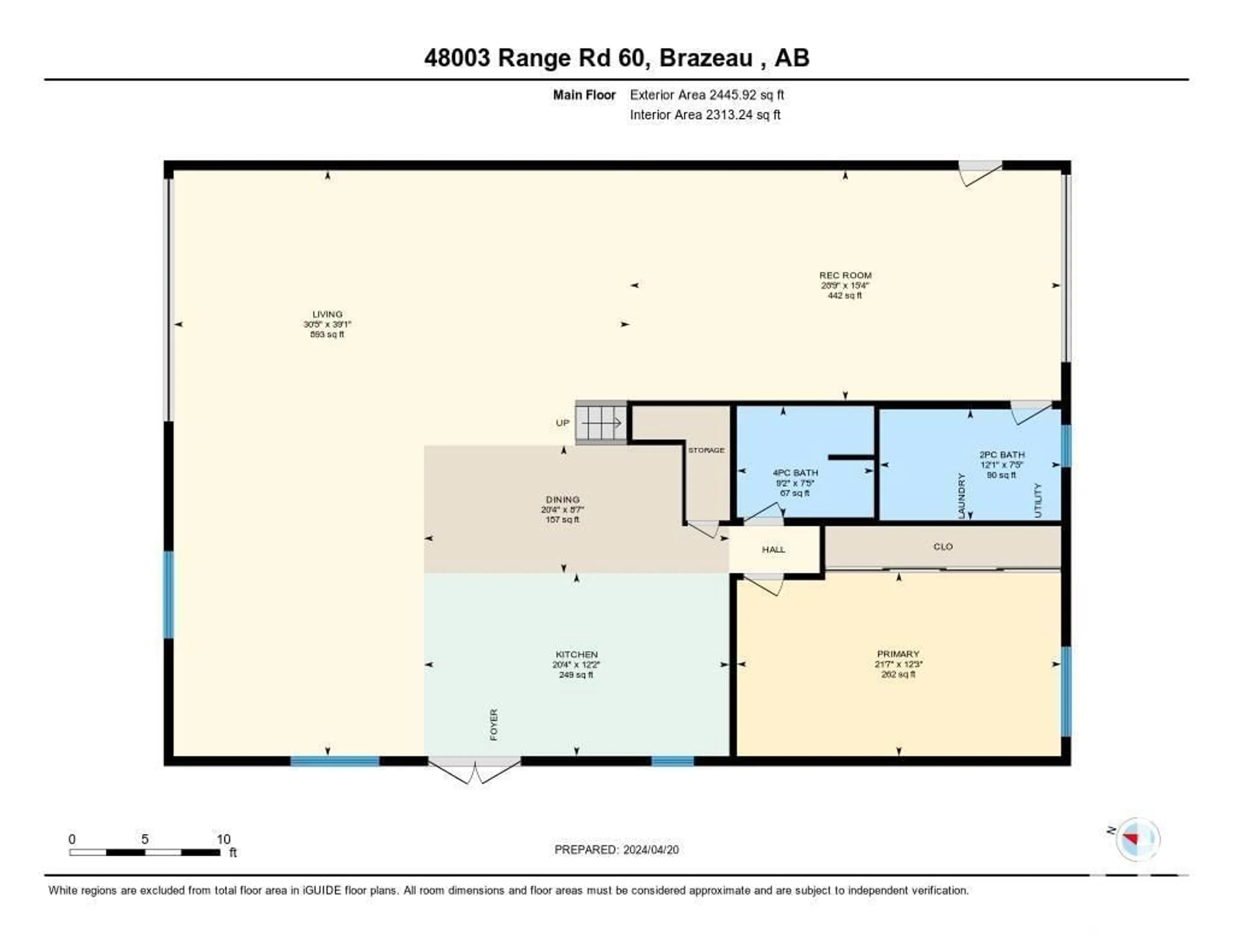 Floor plan for 48003 Rge Rd 60, Rural Brazeau County Alberta T0C0P0
