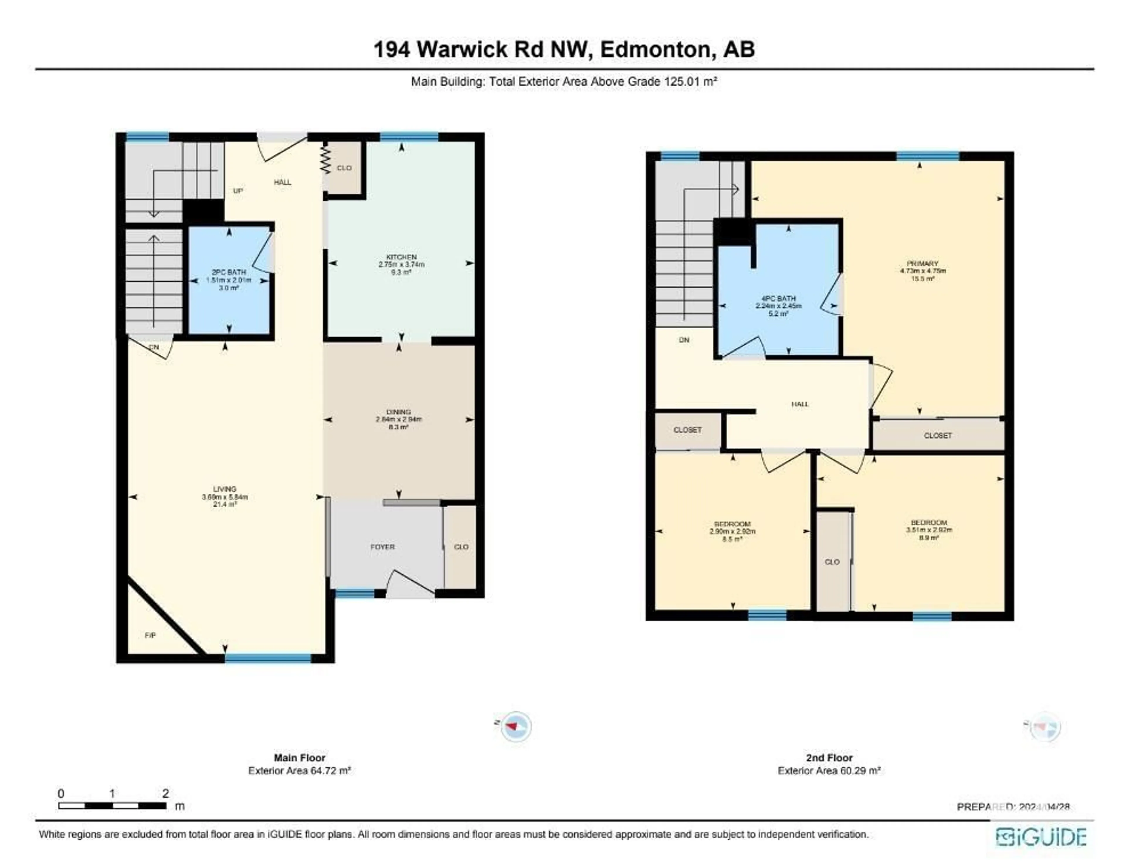 Floor plan for 194 WARWICK RD NW, Edmonton Alberta T5X4P8