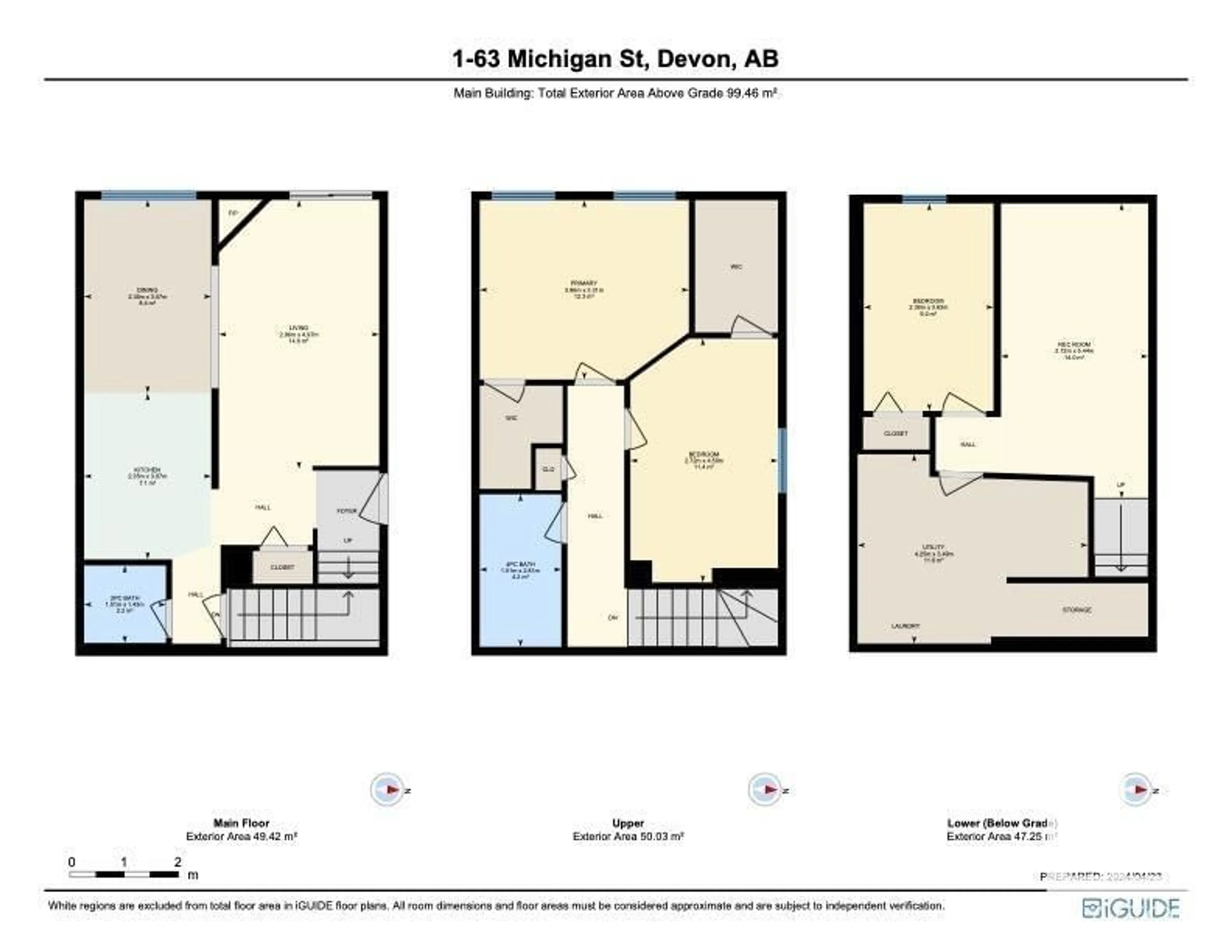Floor plan for #1 63 MICHIGAN ST, Devon Alberta T9G1H7