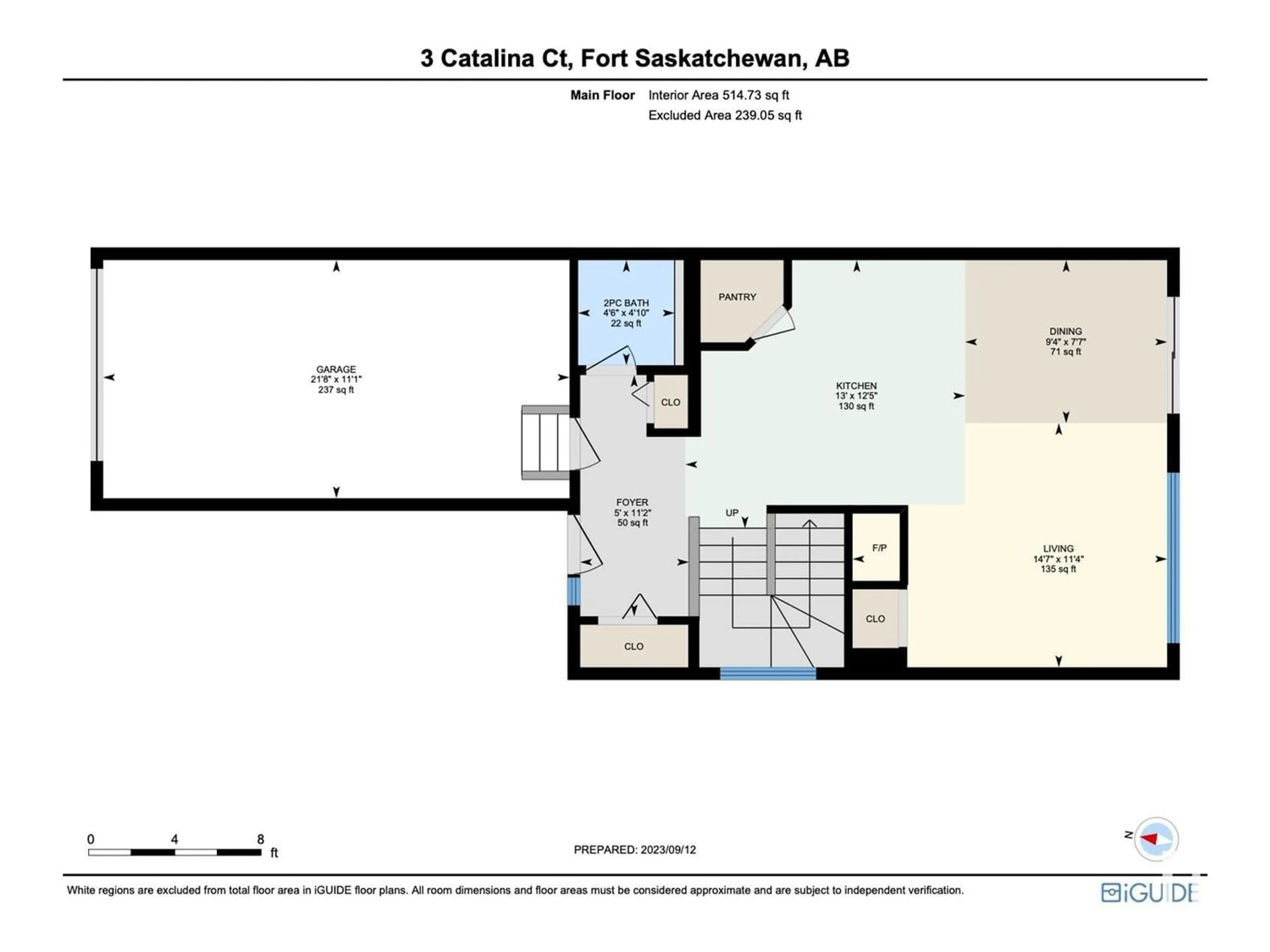 Floor plan for 3 CATALINA CO, Fort Saskatchewan Alberta T8L0E9