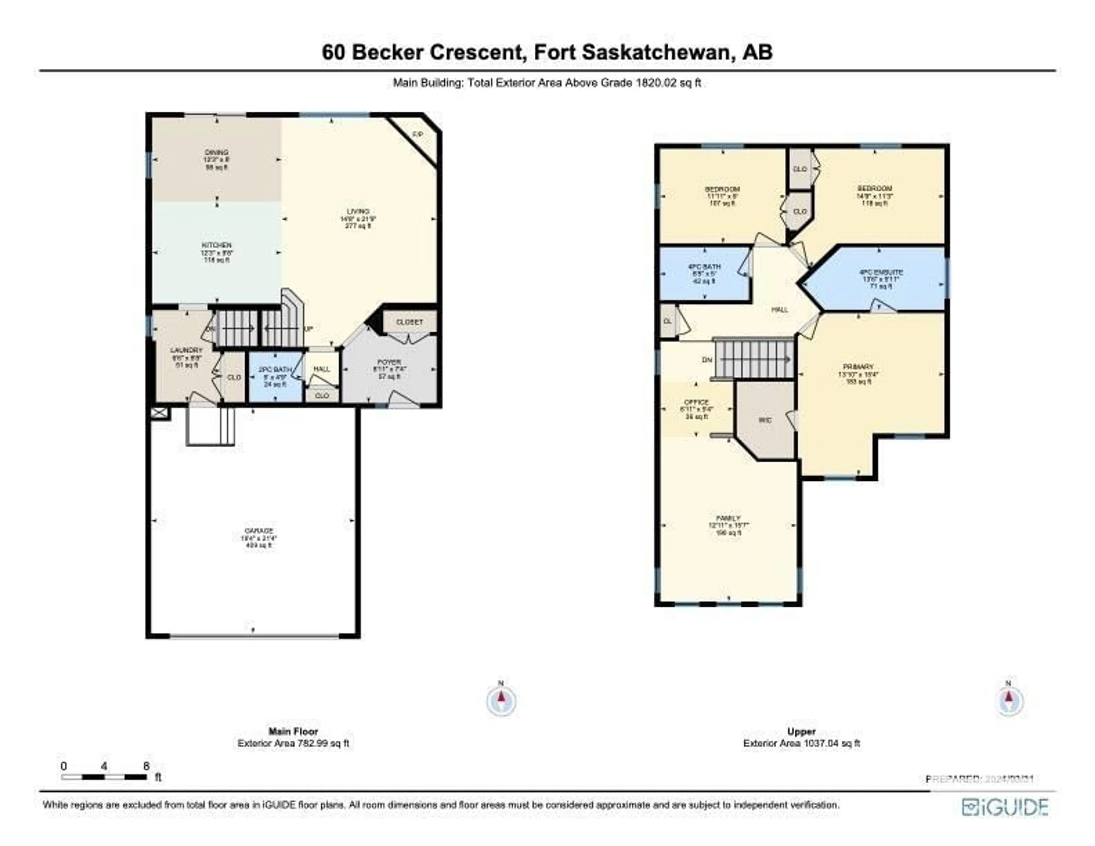 Floor plan for 60 BECKER CR, Fort Saskatchewan Alberta T8L0C1