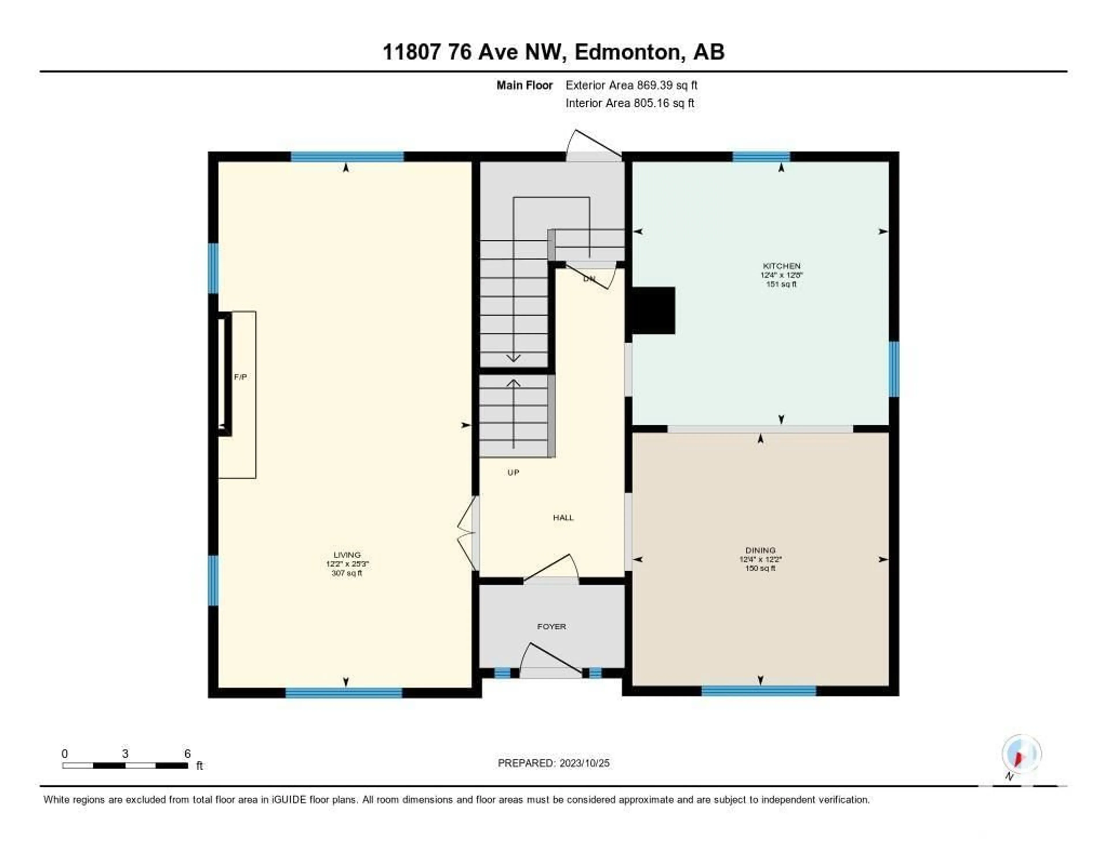 Floor plan for 11807 76 AV NW, Edmonton Alberta T6G0L1