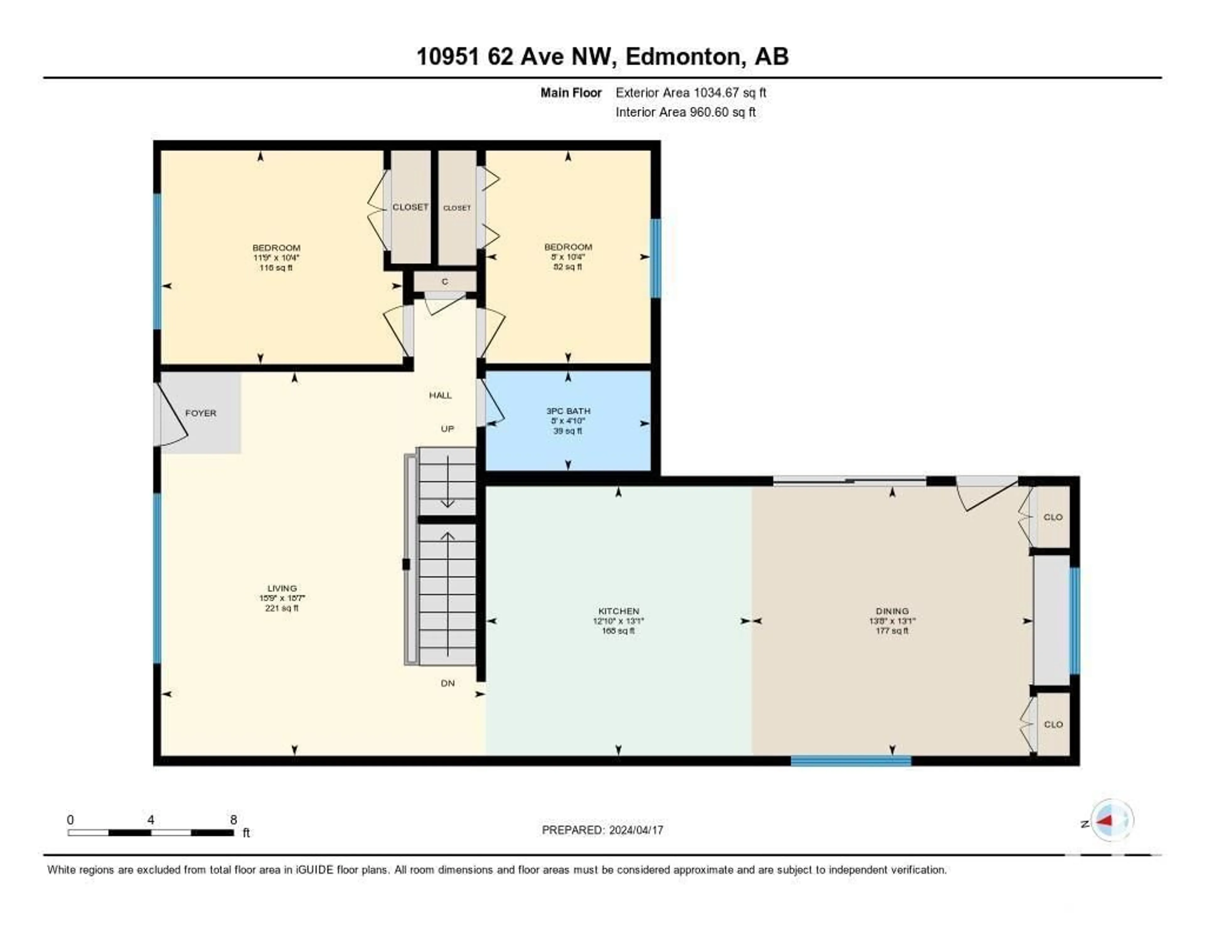 Floor plan for 10951 62 AV NW, Edmonton Alberta T6H1N3