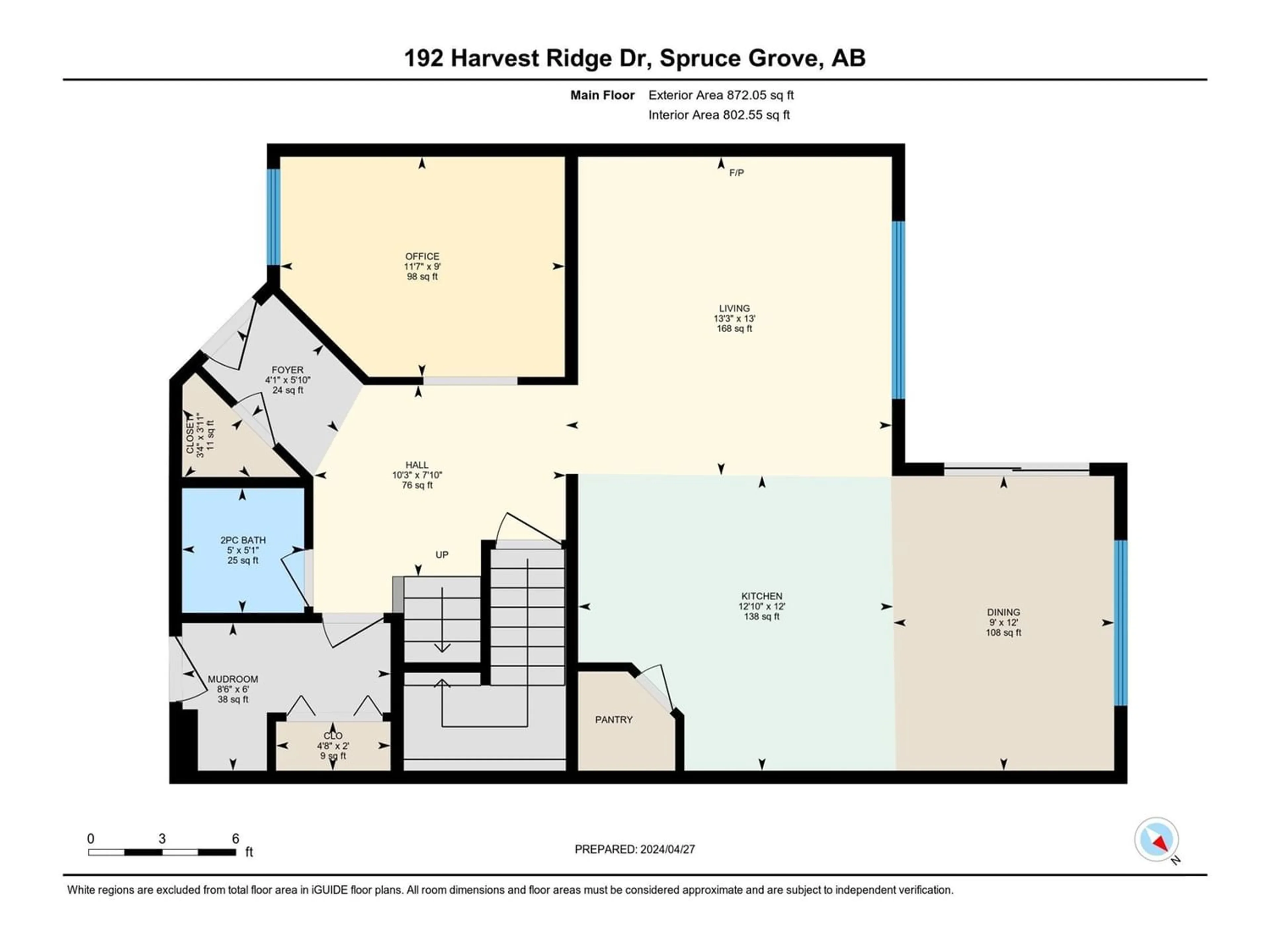 Floor plan for 192 Harvest Ridge DR, Spruce Grove Alberta T7X0K5