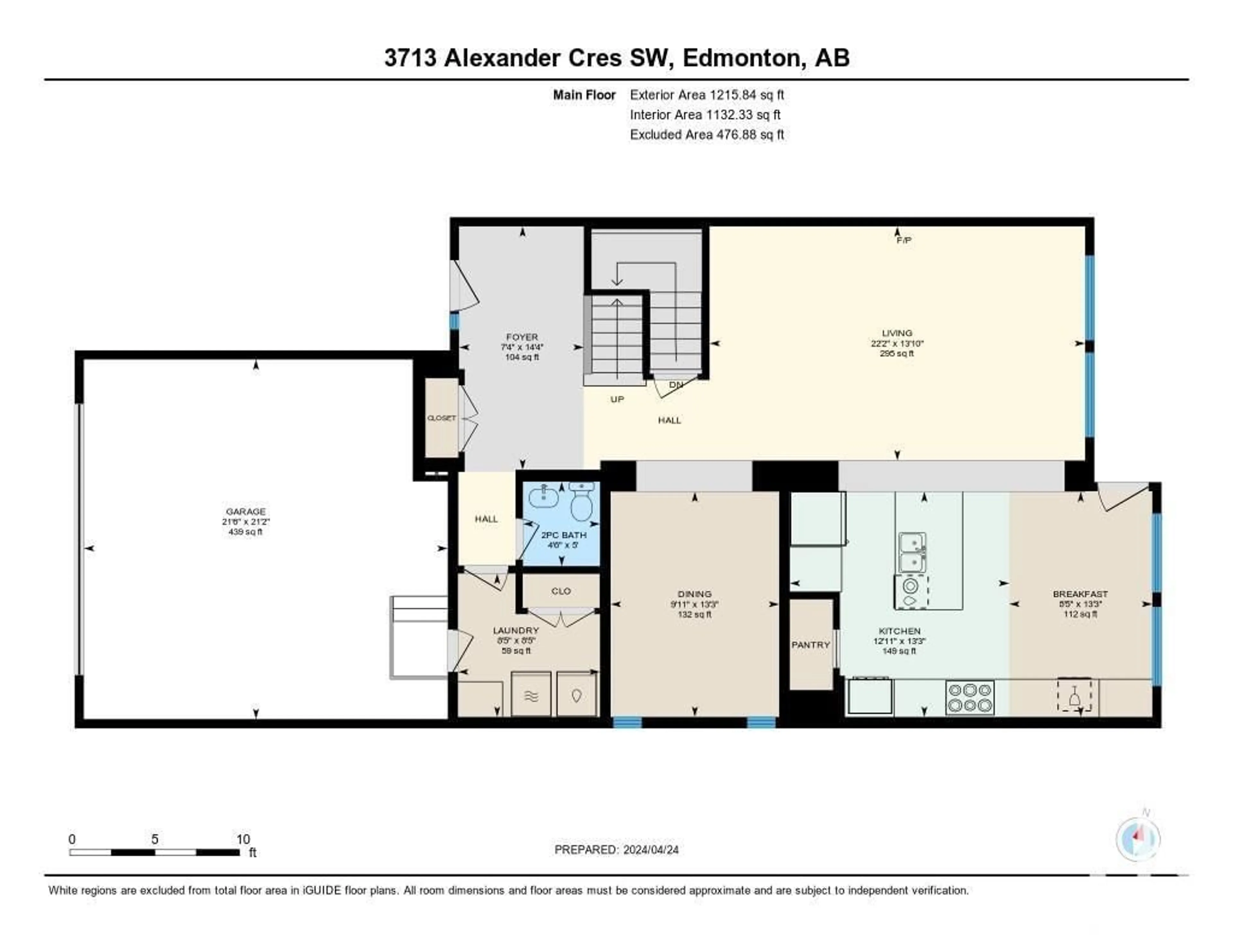 Floor plan for 3713 ALEXANDER CR SW, Edmonton Alberta T6W0W7