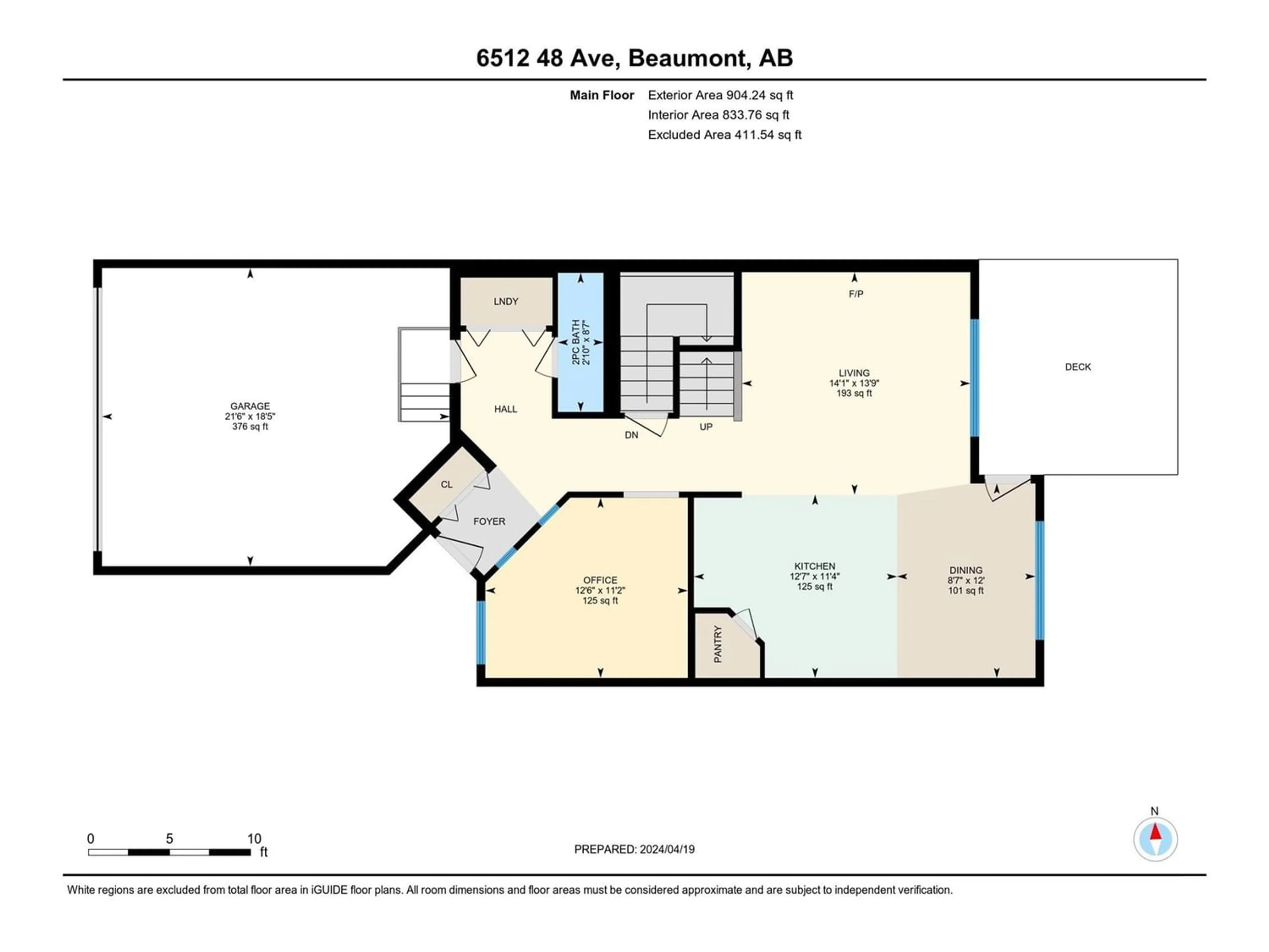 Floor plan for 6512 48 AV, Beaumont Alberta T4X0W5