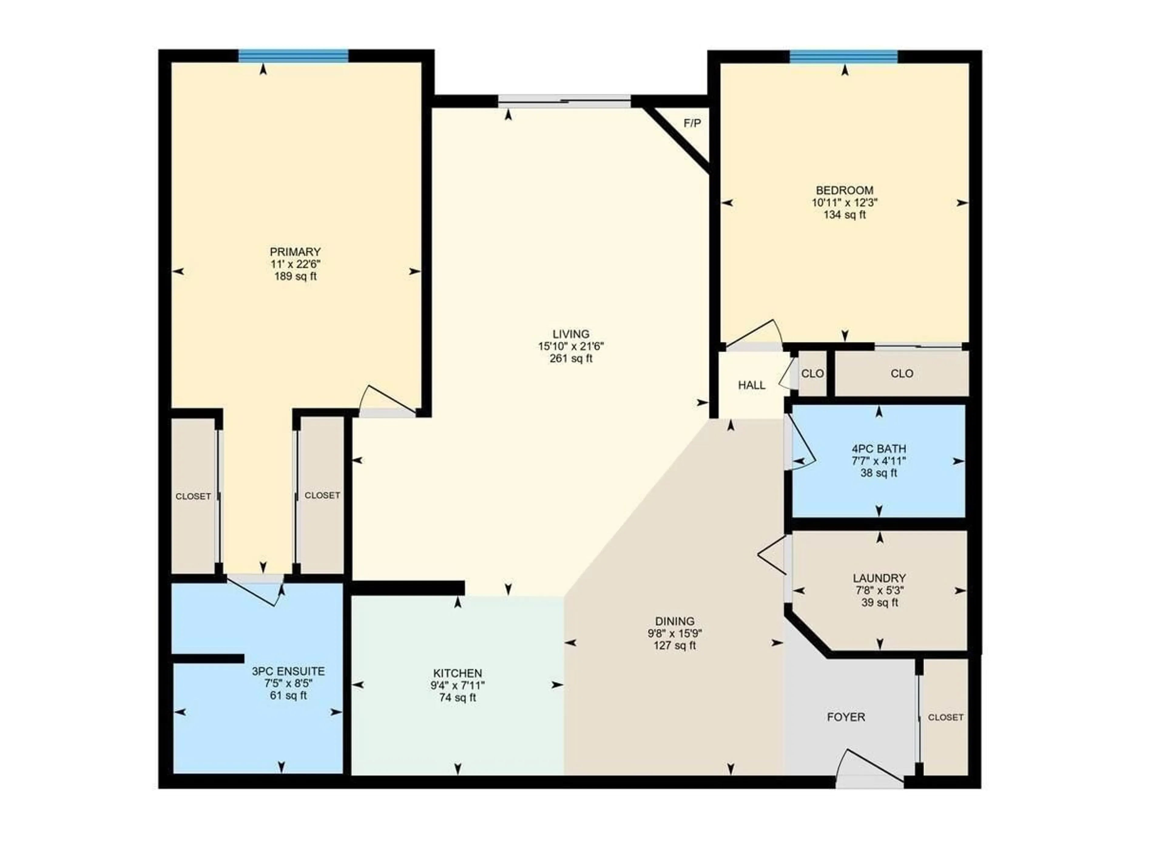 Floor plan for #412 2098 BLACKMUD CREEK DR SW, Edmonton Alberta T6X1Z3