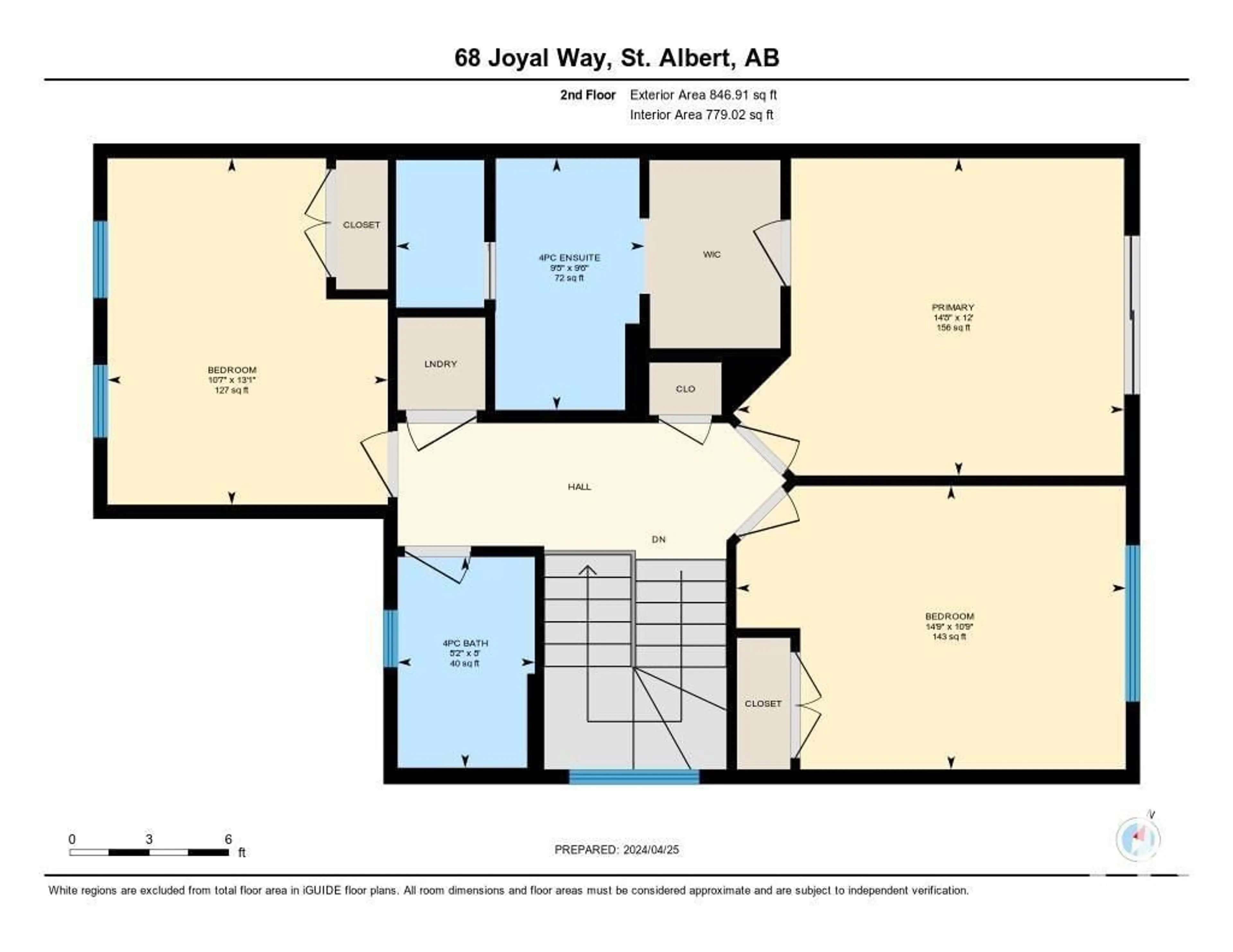Floor plan for 68 Joyal WY NW, St. Albert Alberta T8N7V5