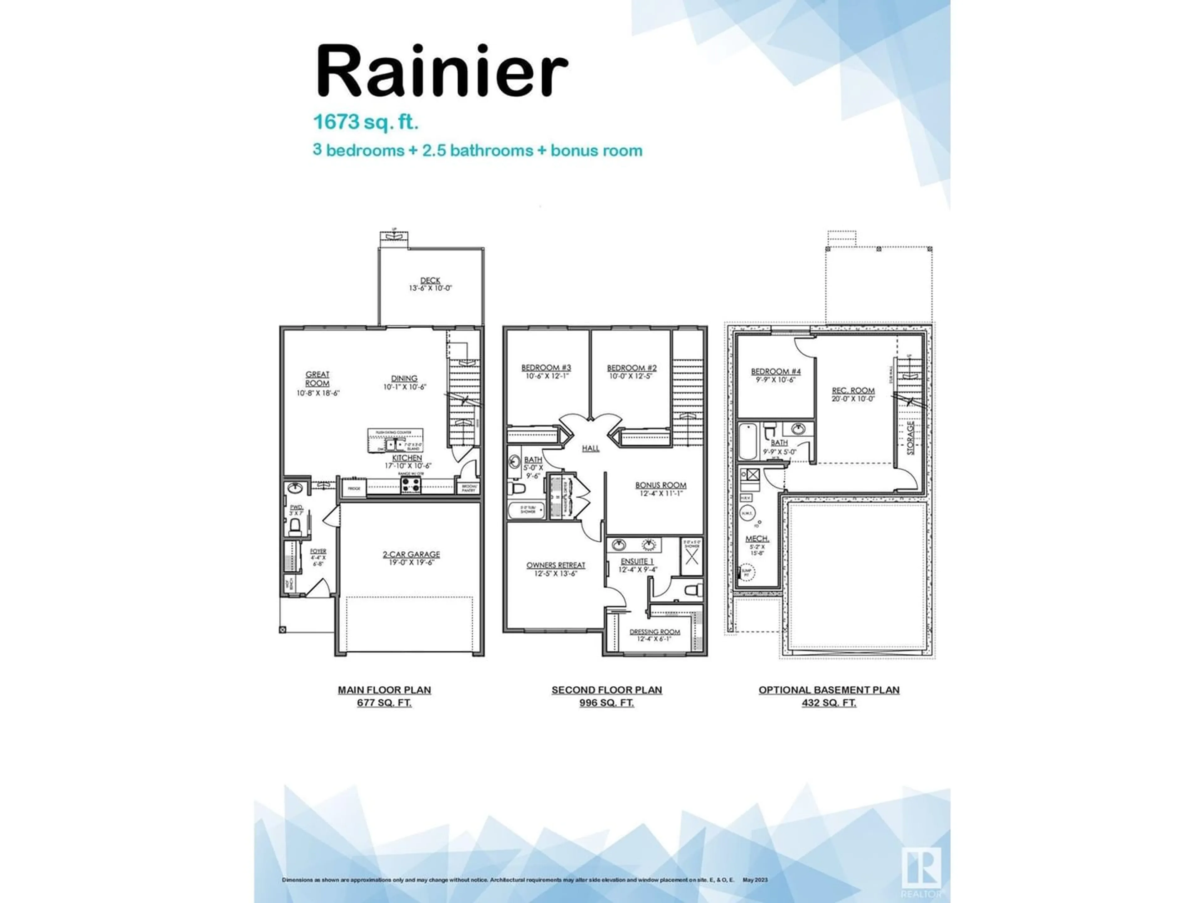 Floor plan for #12 905 172 ST SW, Edmonton Alberta T6W3V5