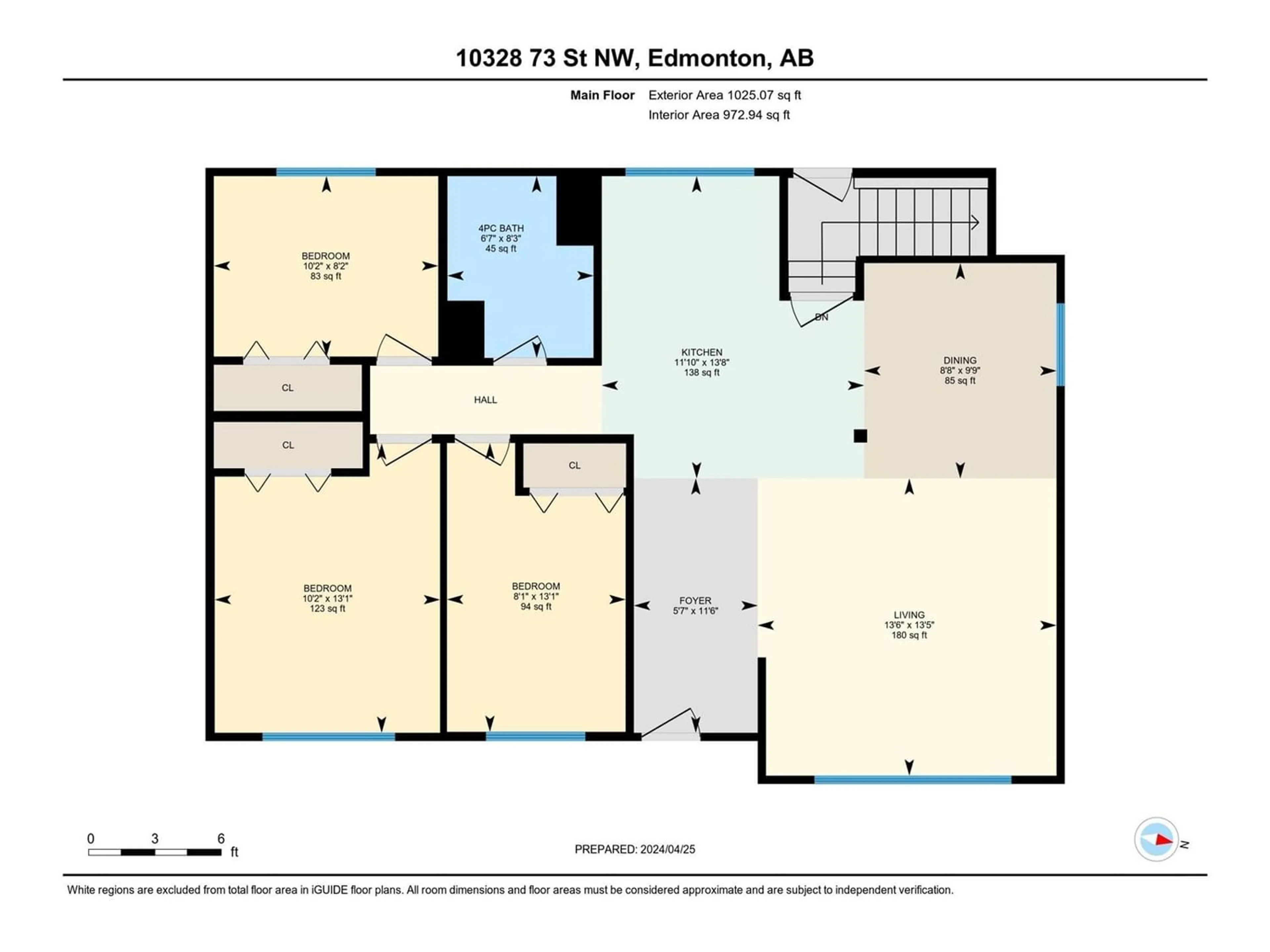 Floor plan for 10328 73 ST NW, Edmonton Alberta T6A2X4