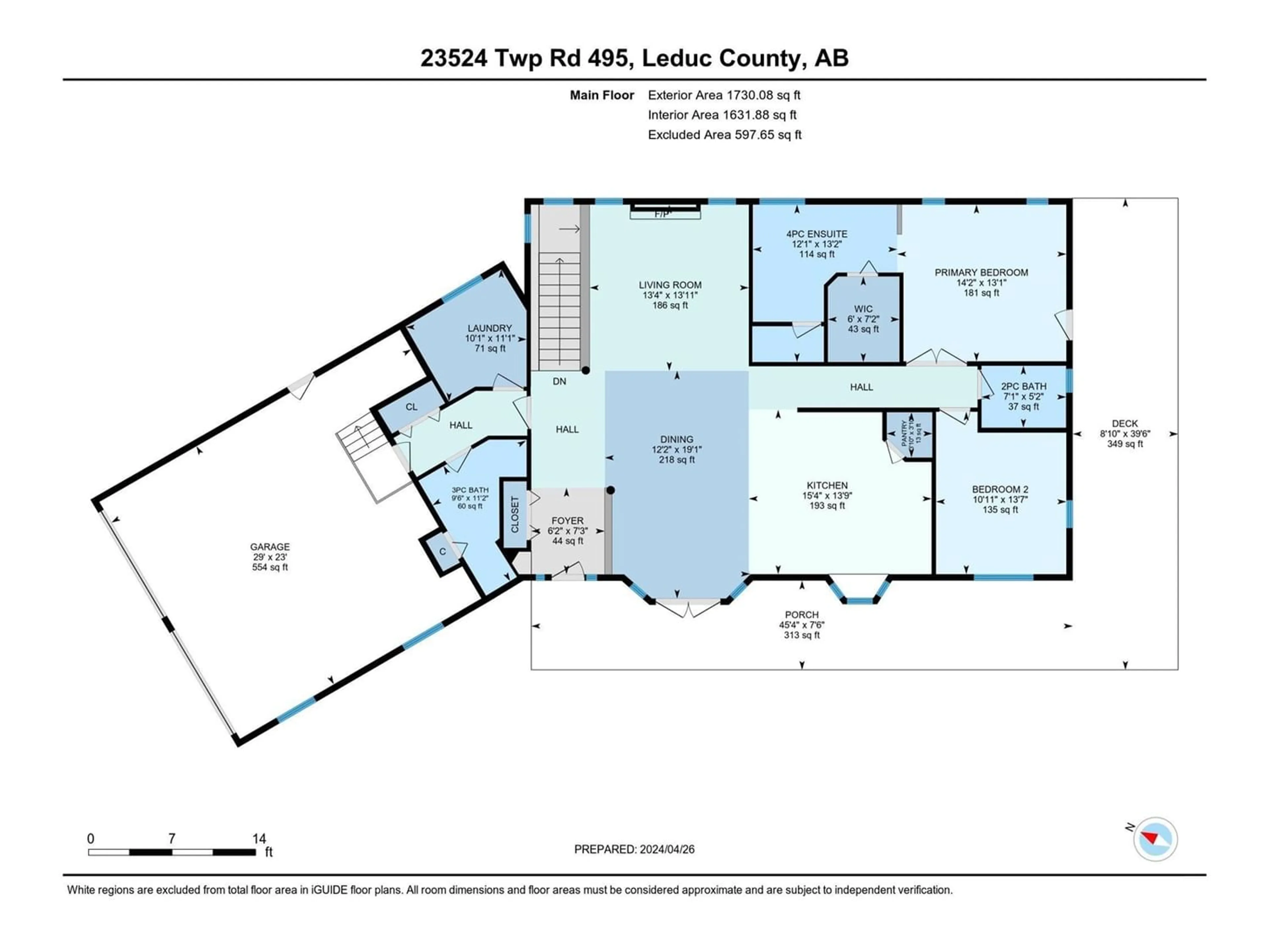 Floor plan for A-23524 Twp Rd 495, Rural Leduc County Alberta T4X0Y6