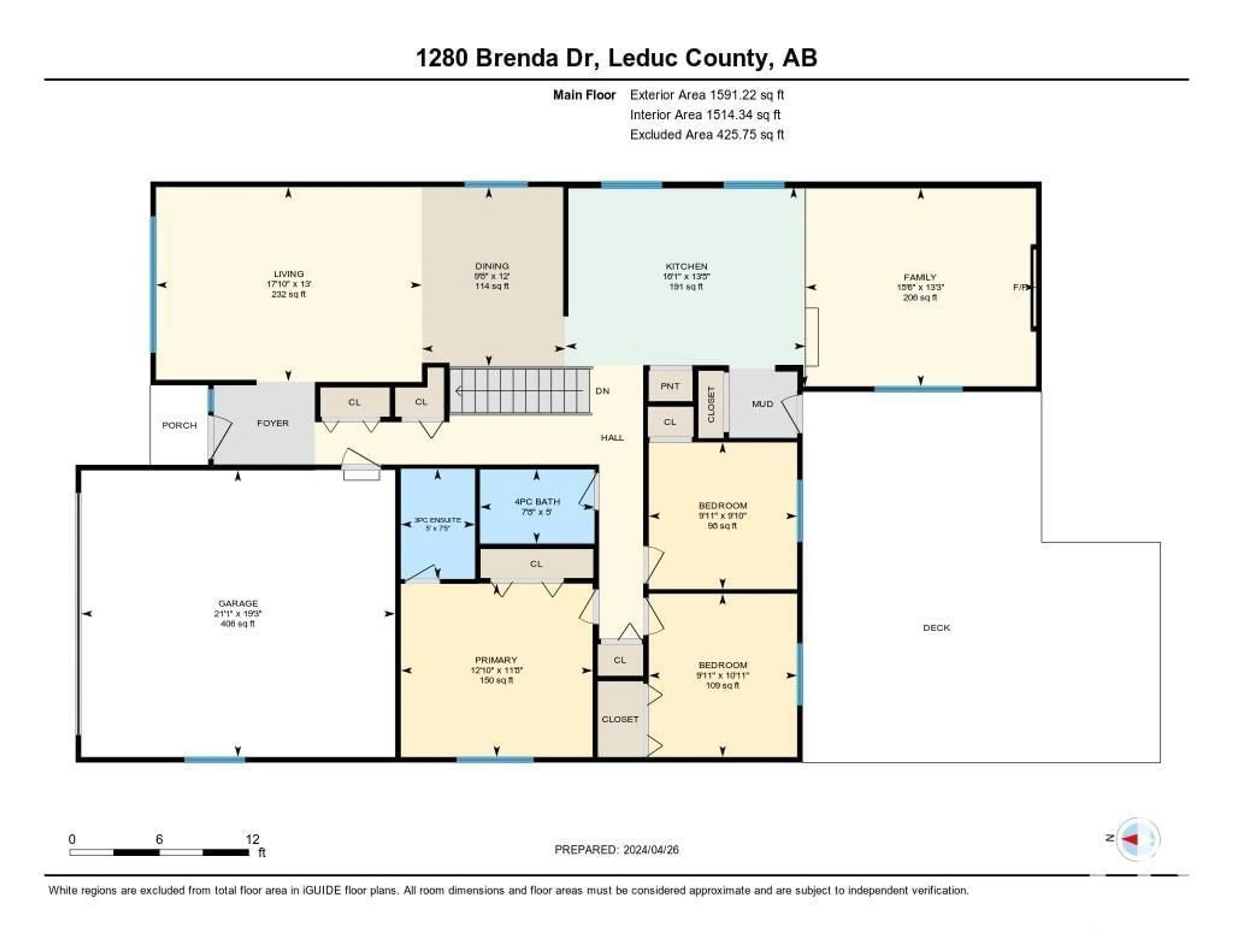 Floor plan for 1280 50242 Rge Rd 244 A, Rural Leduc County Alberta T4X0P4