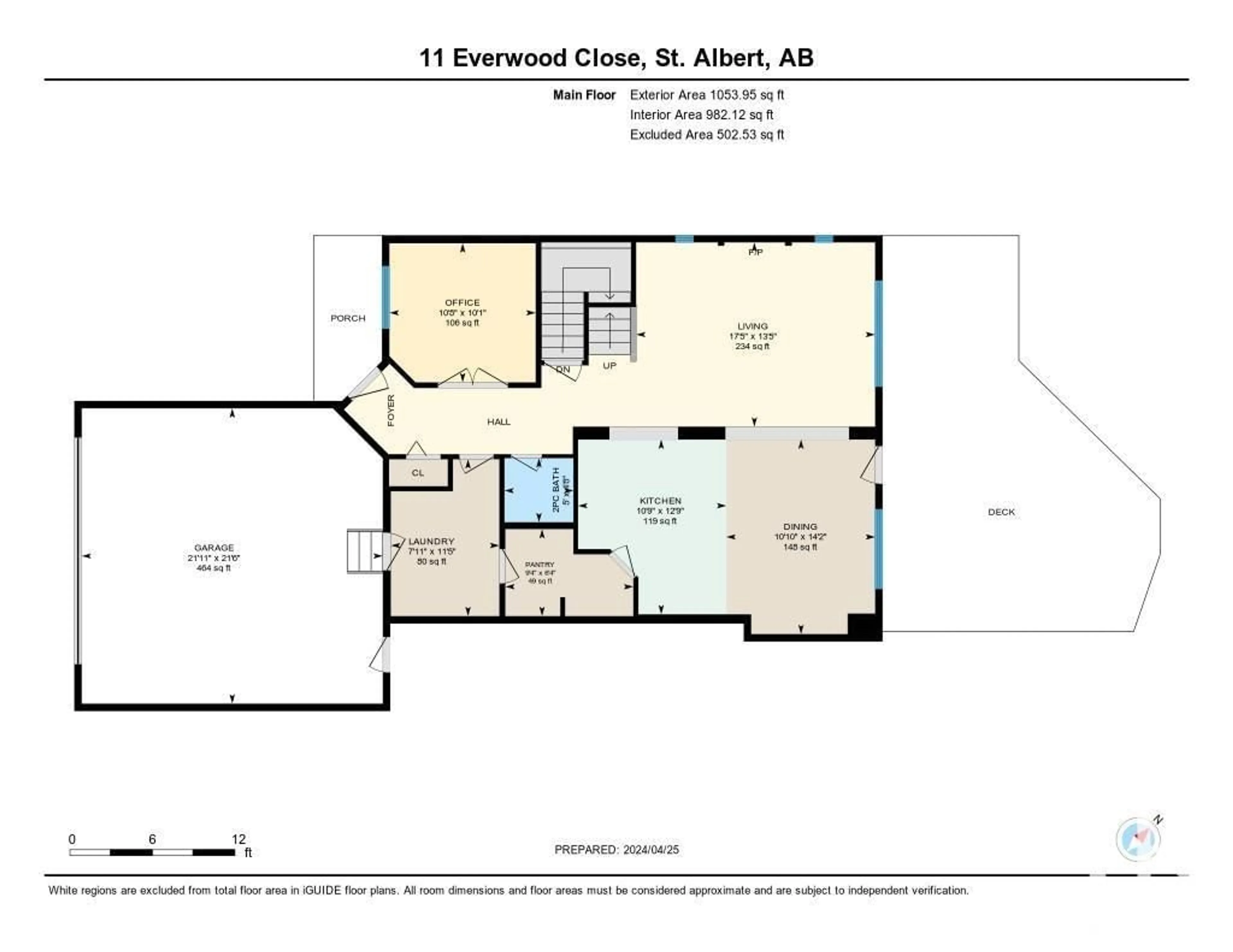 Floor plan for 11 EVERWOOD CL, St. Albert Alberta T8N7H1