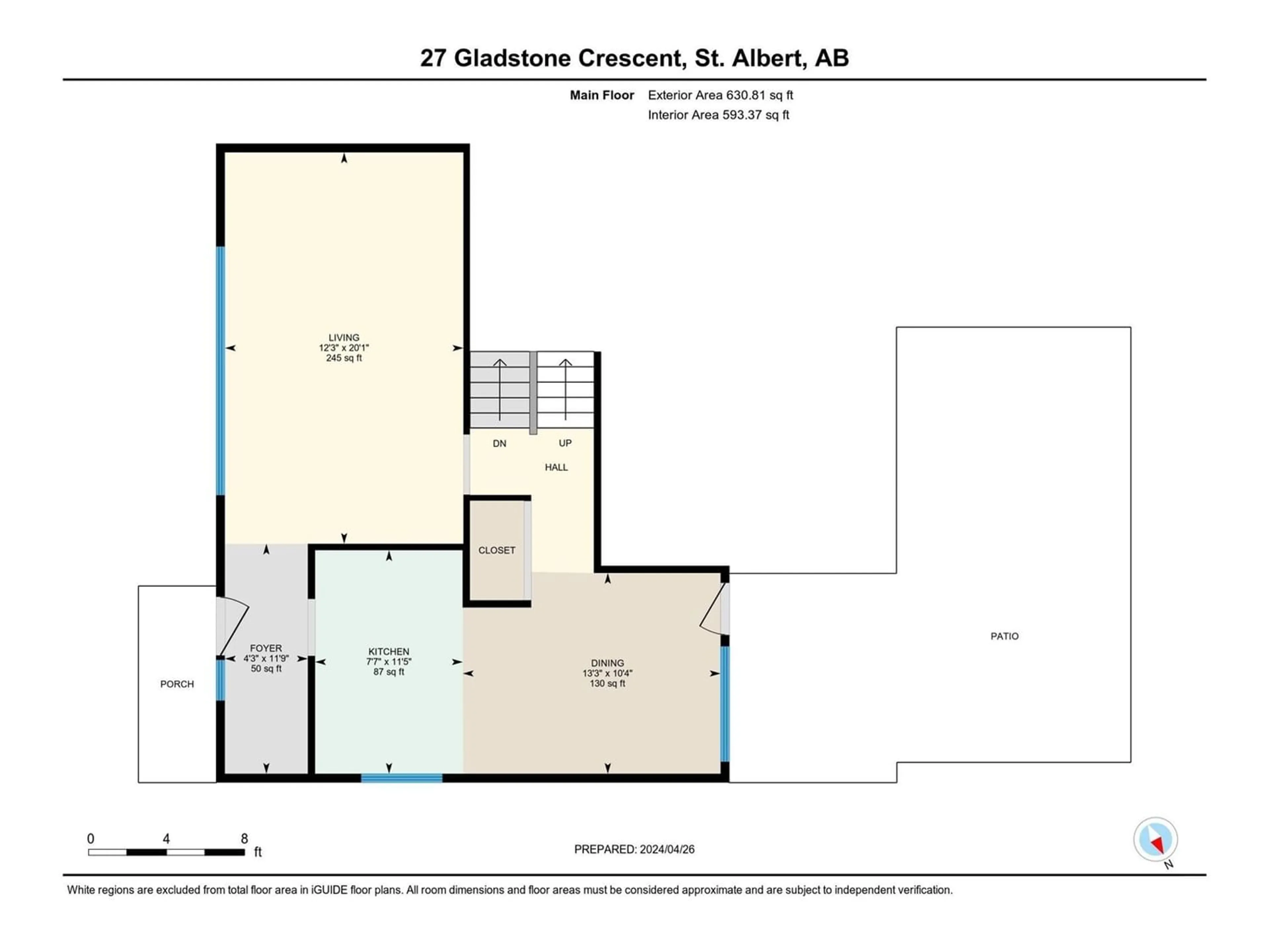 Floor plan for 27 GLADSTONE CR, St. Albert Alberta T8N0W7