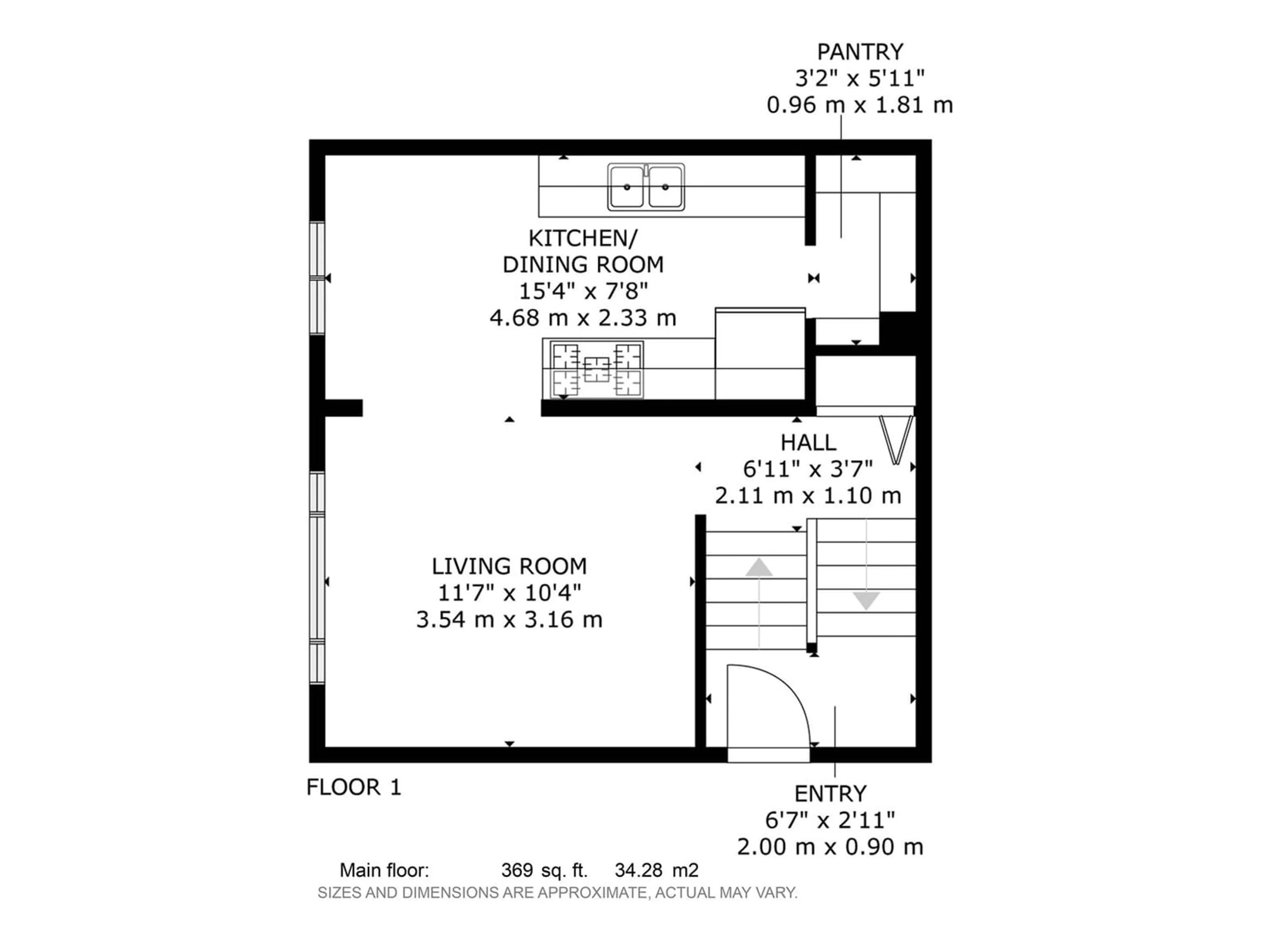 Floor plan for #6 14240 80 ST NW, Edmonton Alberta T5C1L6