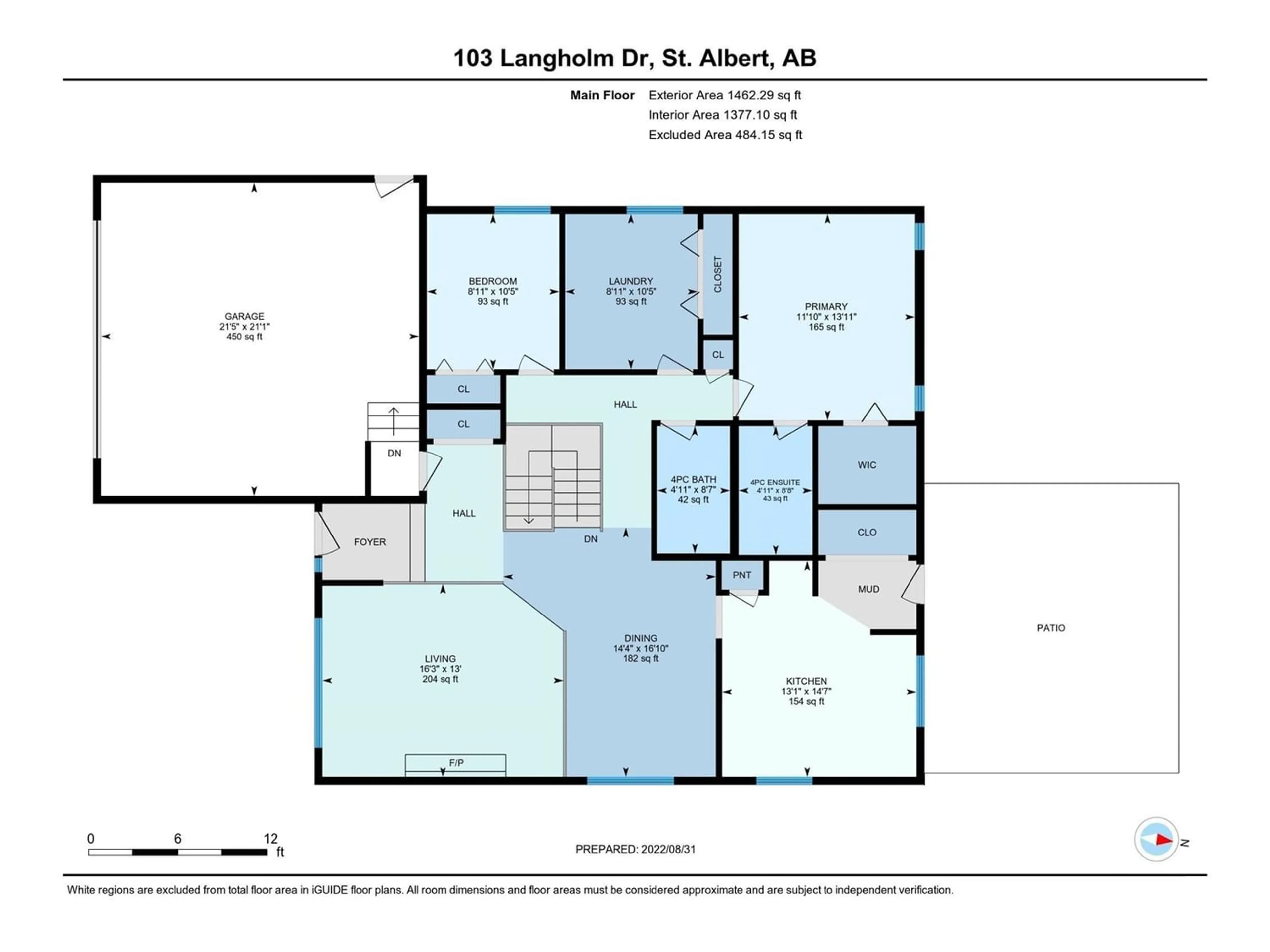 Floor plan for 103 LANGHOLM DR, St. Albert Alberta T8N5H8