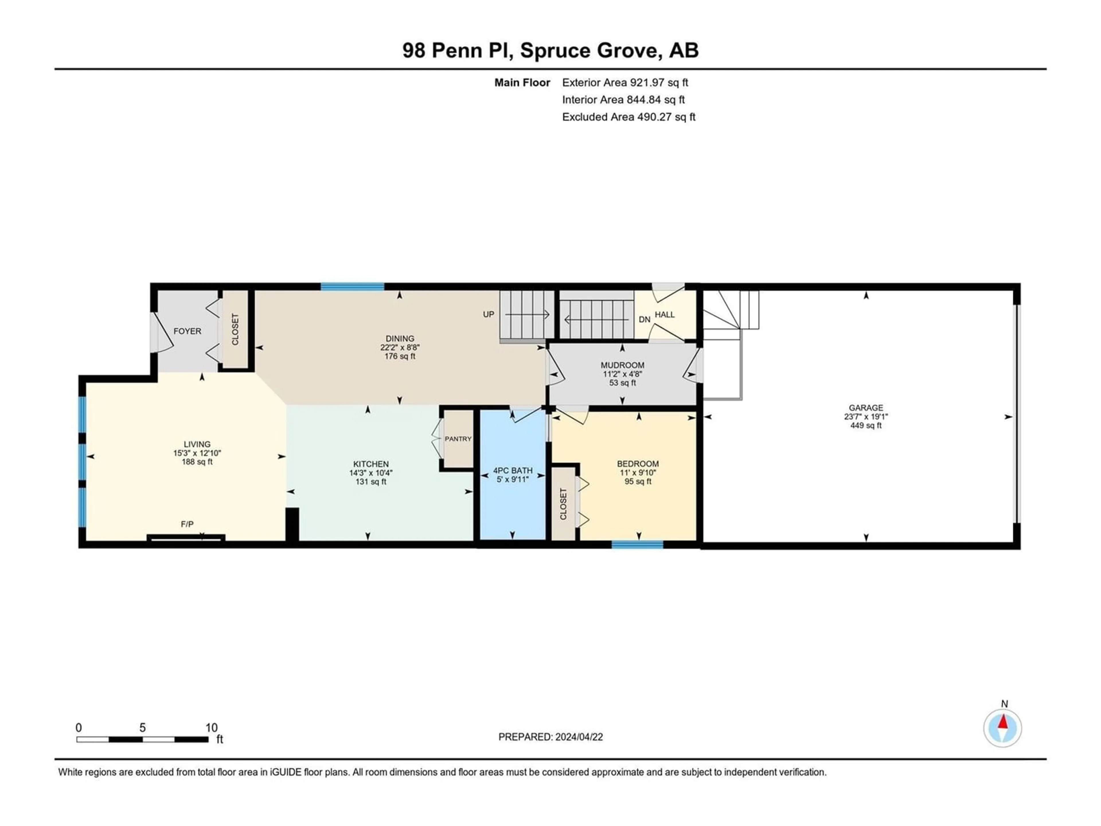 Floor plan for 98 PENN PL, Spruce Grove Alberta T7X2W7
