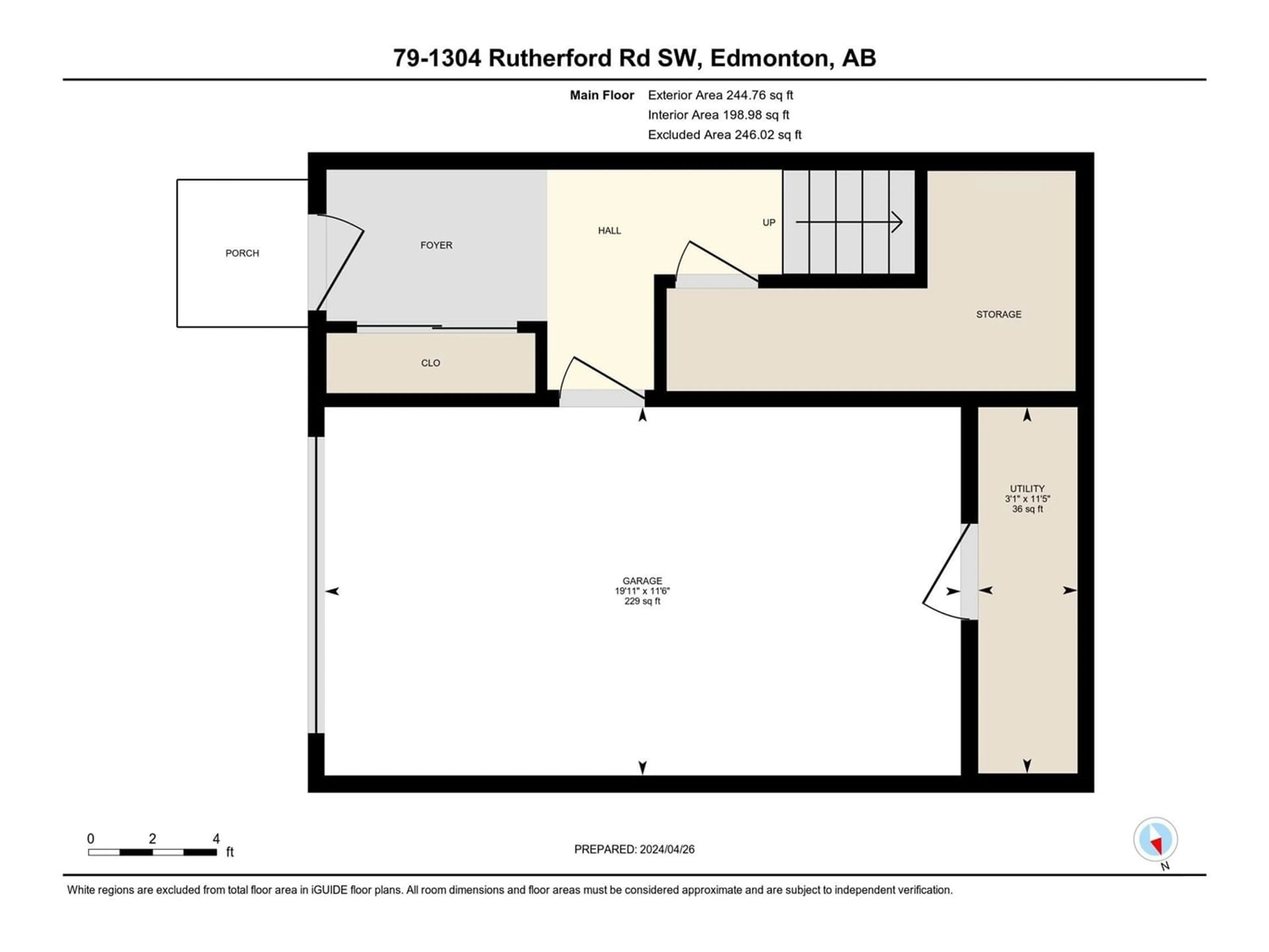 Floor plan for #79 1304 RUTHERFORD RD SW, Edmonton Alberta T6W0B4