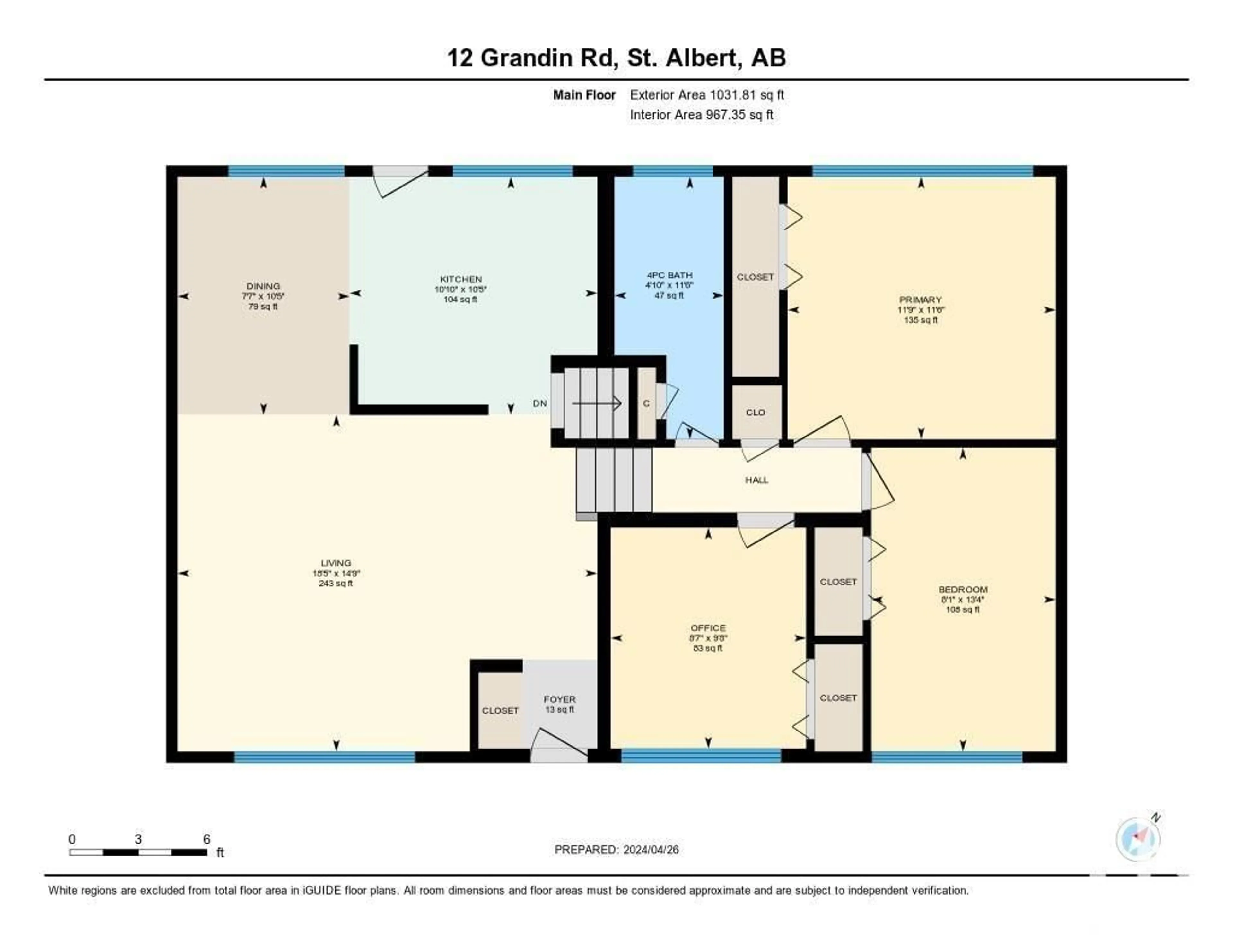 Floor plan for 12 GRANDIN RD, St. Albert Alberta T8N0S1
