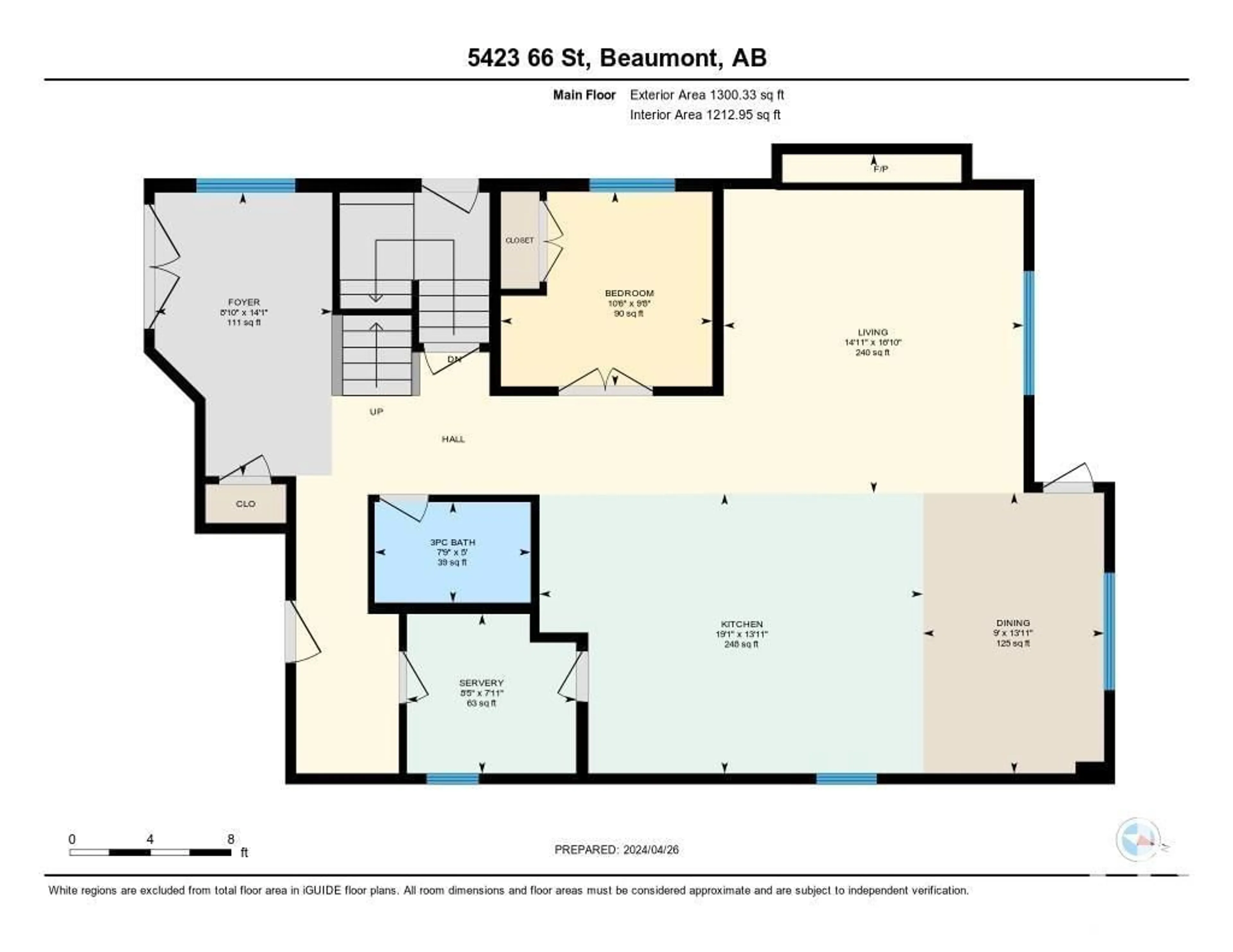 Floor plan for 5423 66 ST, Beaumont Alberta T4X2X6