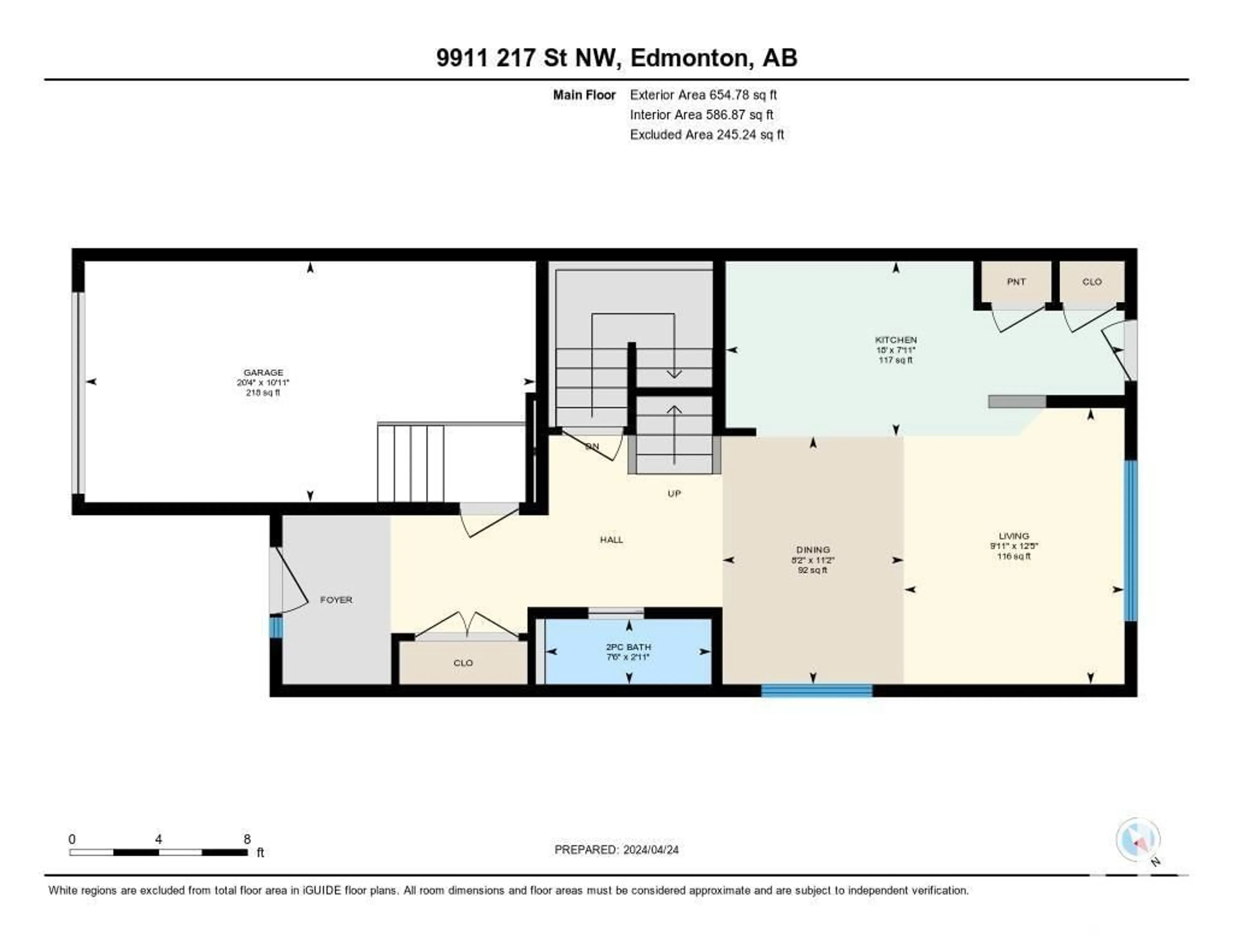Floor plan for 9911 217 ST NW, Edmonton Alberta T5T4T7