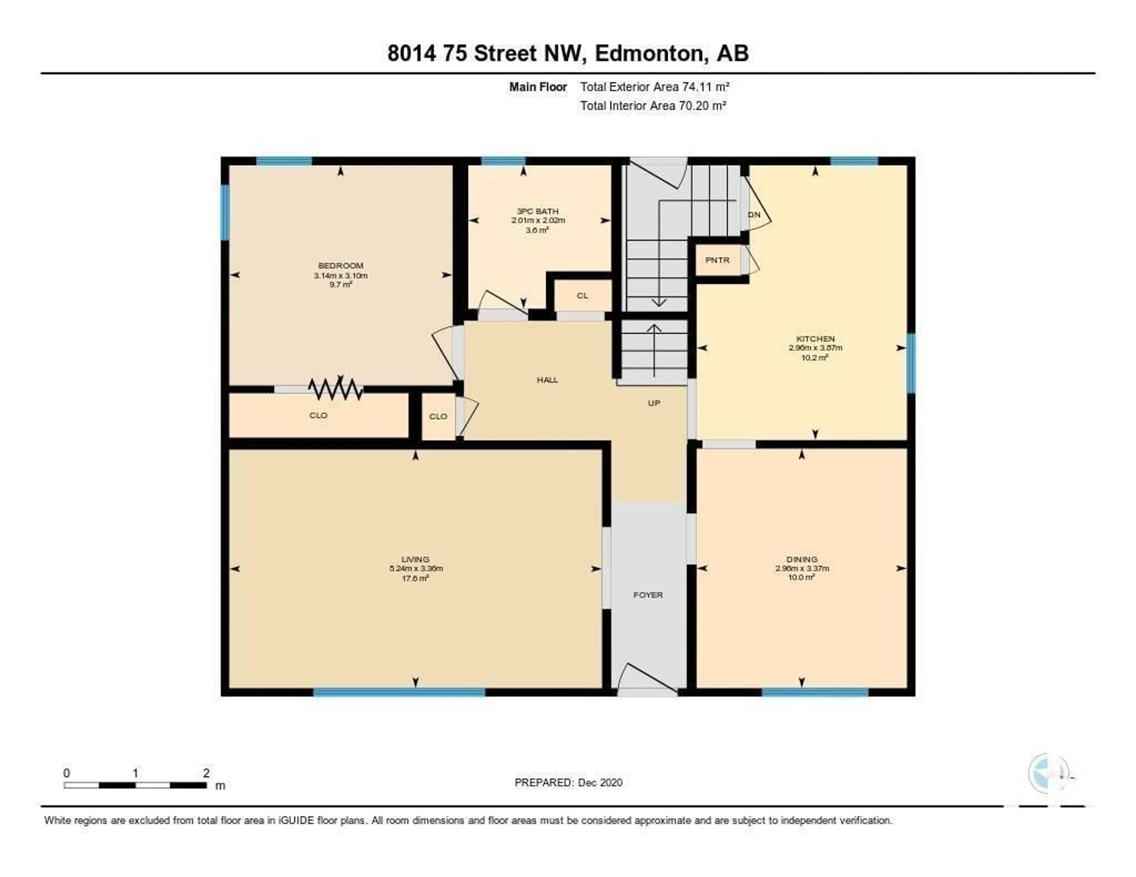 Floor plan for 8014 75 ST NW, Edmonton Alberta T6L2G7