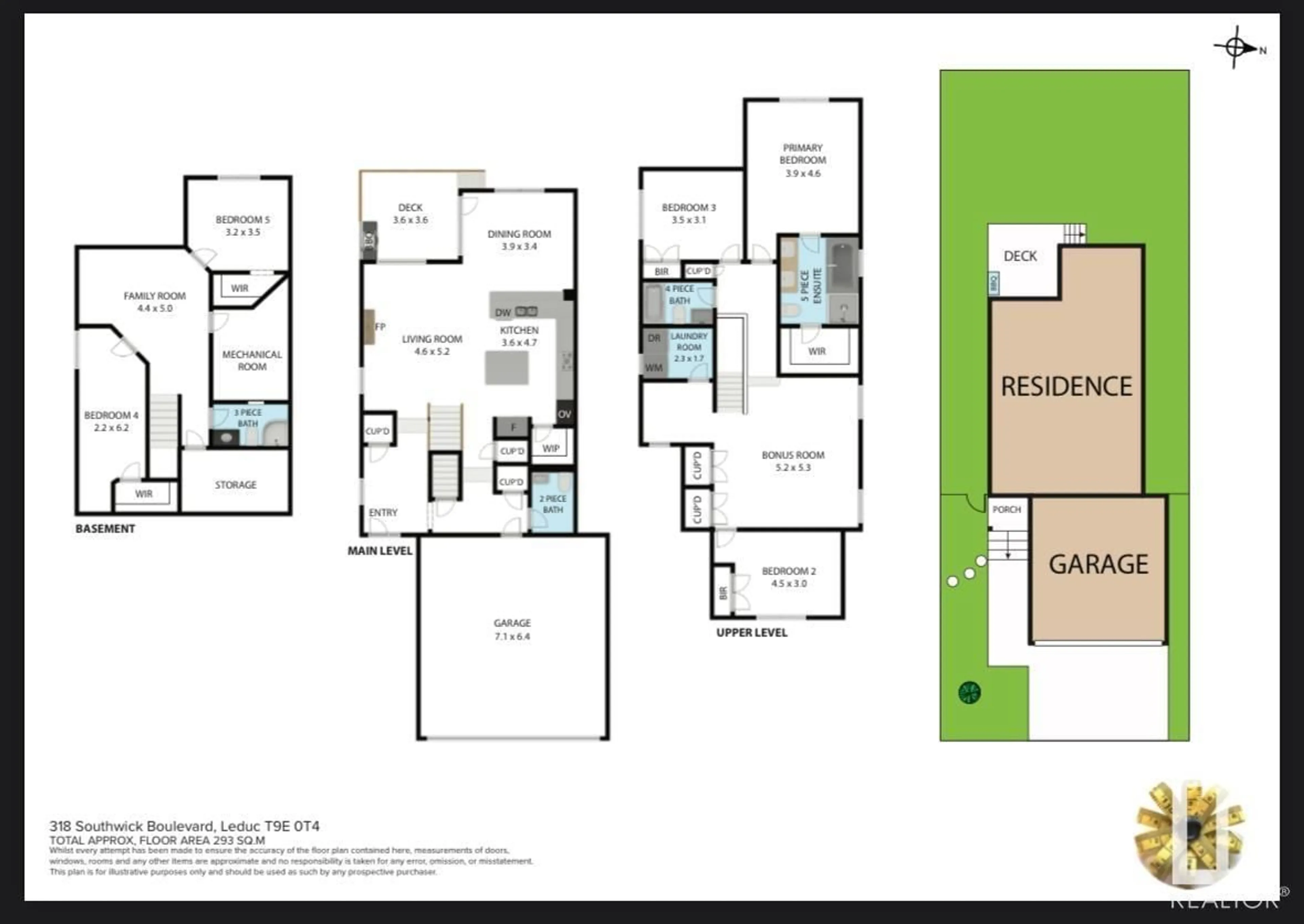 Floor plan for 318 SOUTHWICK BV, Leduc Alberta T9E0T4