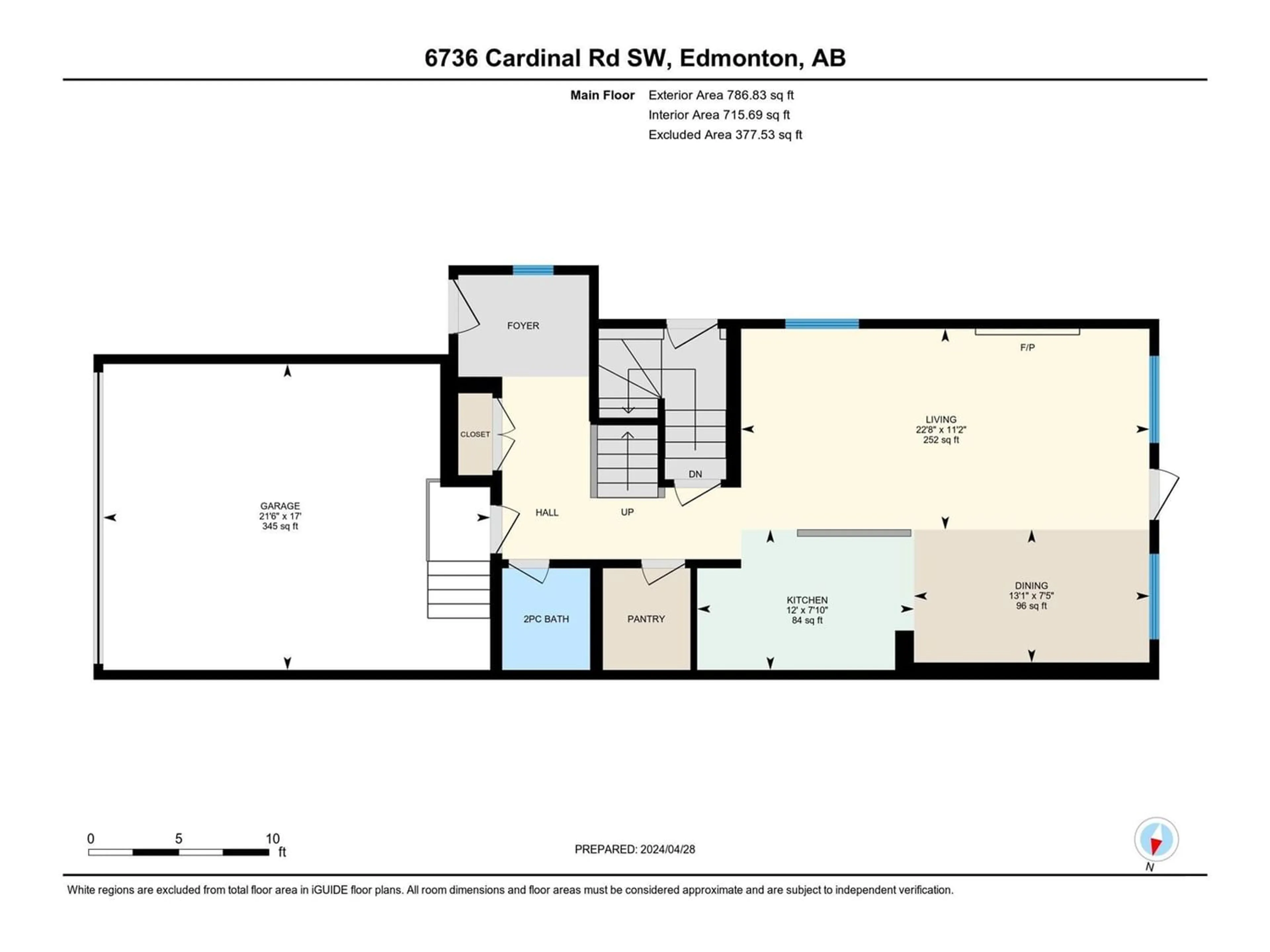 Floor plan for 6736 CARDINAL RD SW, Edmonton Alberta T6W2Y6