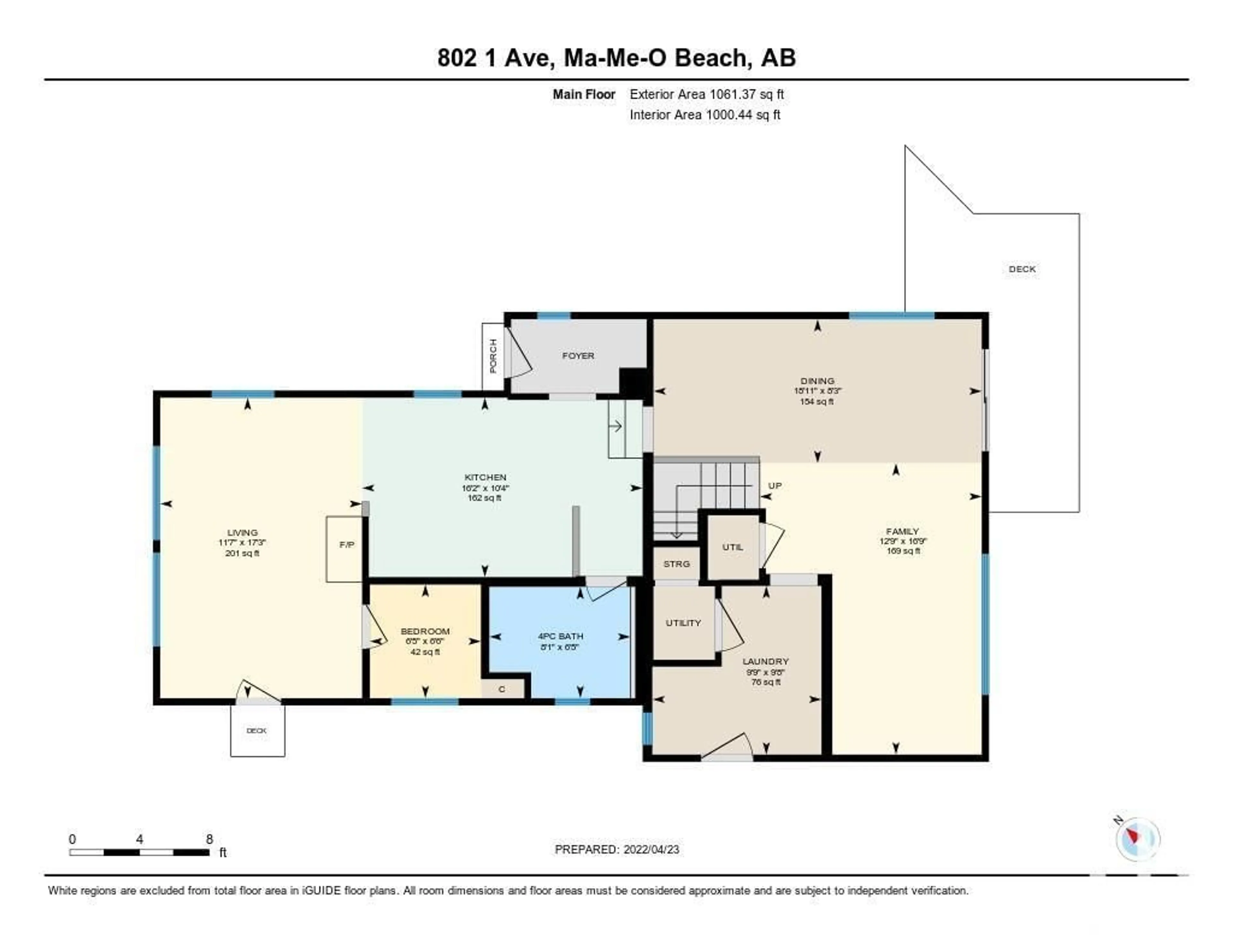 Floor plan for 802 1 Avenue Ma-Me-O, Rural Wetaskiwin County Alberta T0C1X0