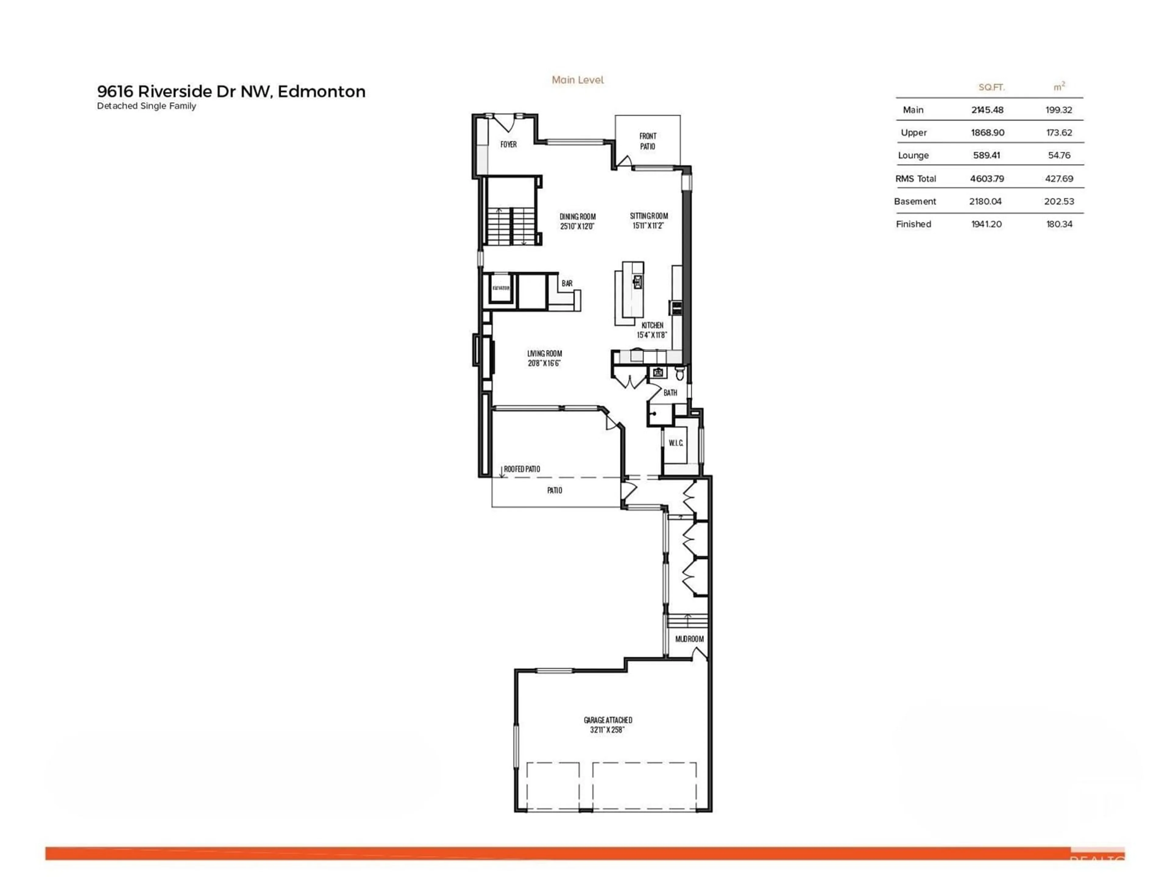 Floor plan for 9616 RIVERSIDE DR NW, Edmonton Alberta T5N3M6
