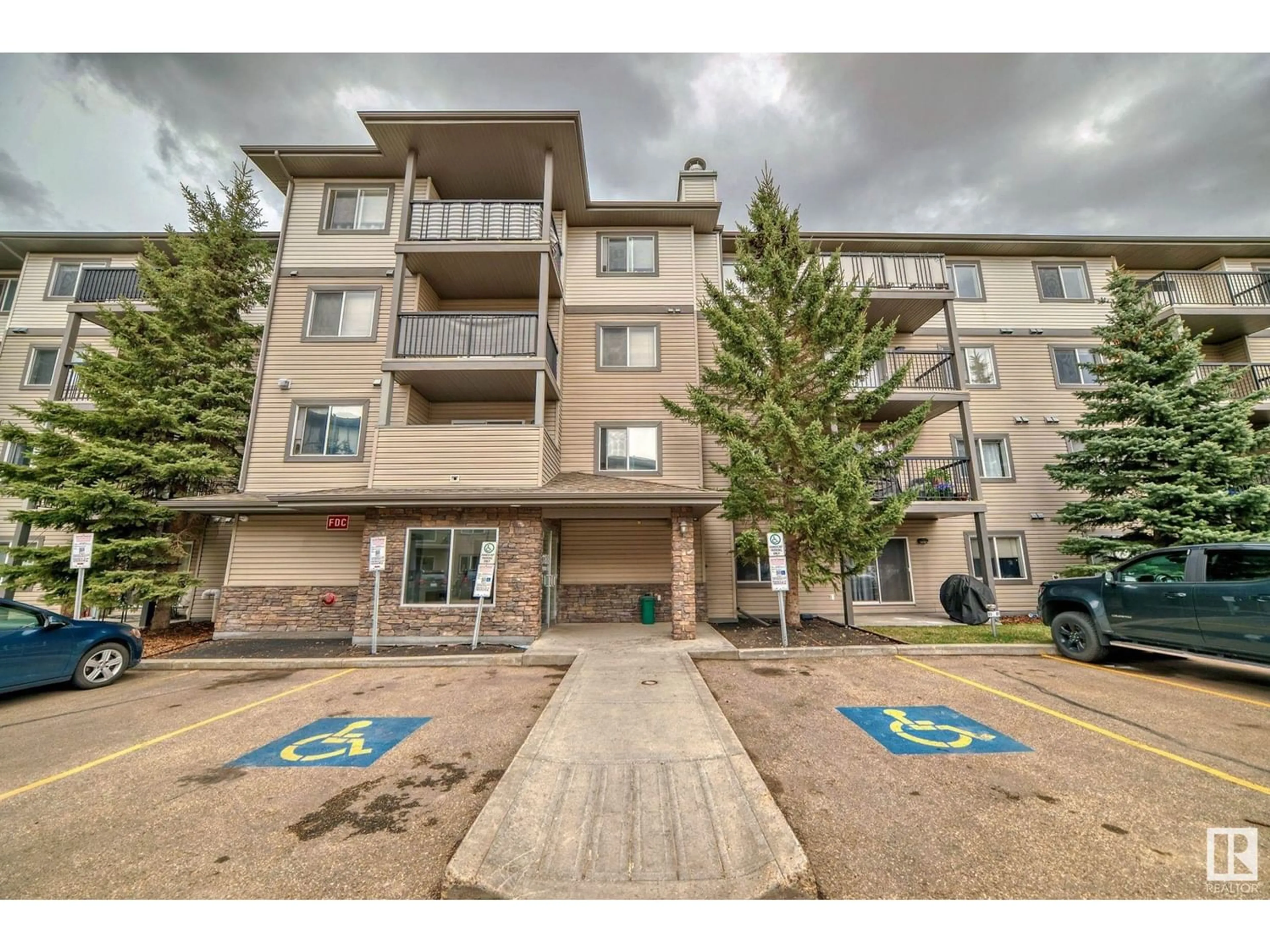 A pic from exterior of the house or condo for #308 1188 HYNDMAN RD NW, Edmonton Alberta T5A0E9
