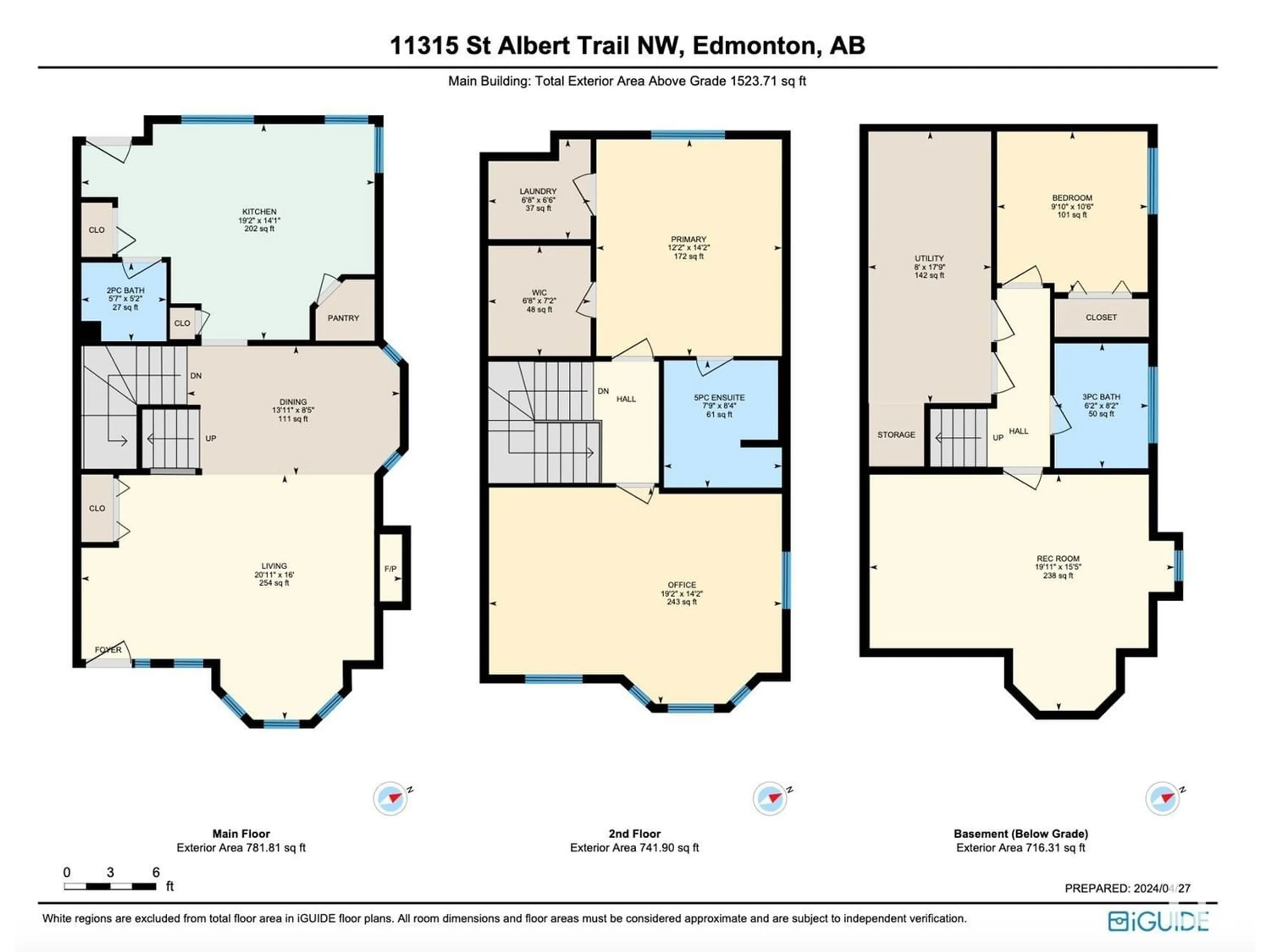 Floor plan for 11315 ST ALBERT TR NW, Edmonton Alberta T5M3L2