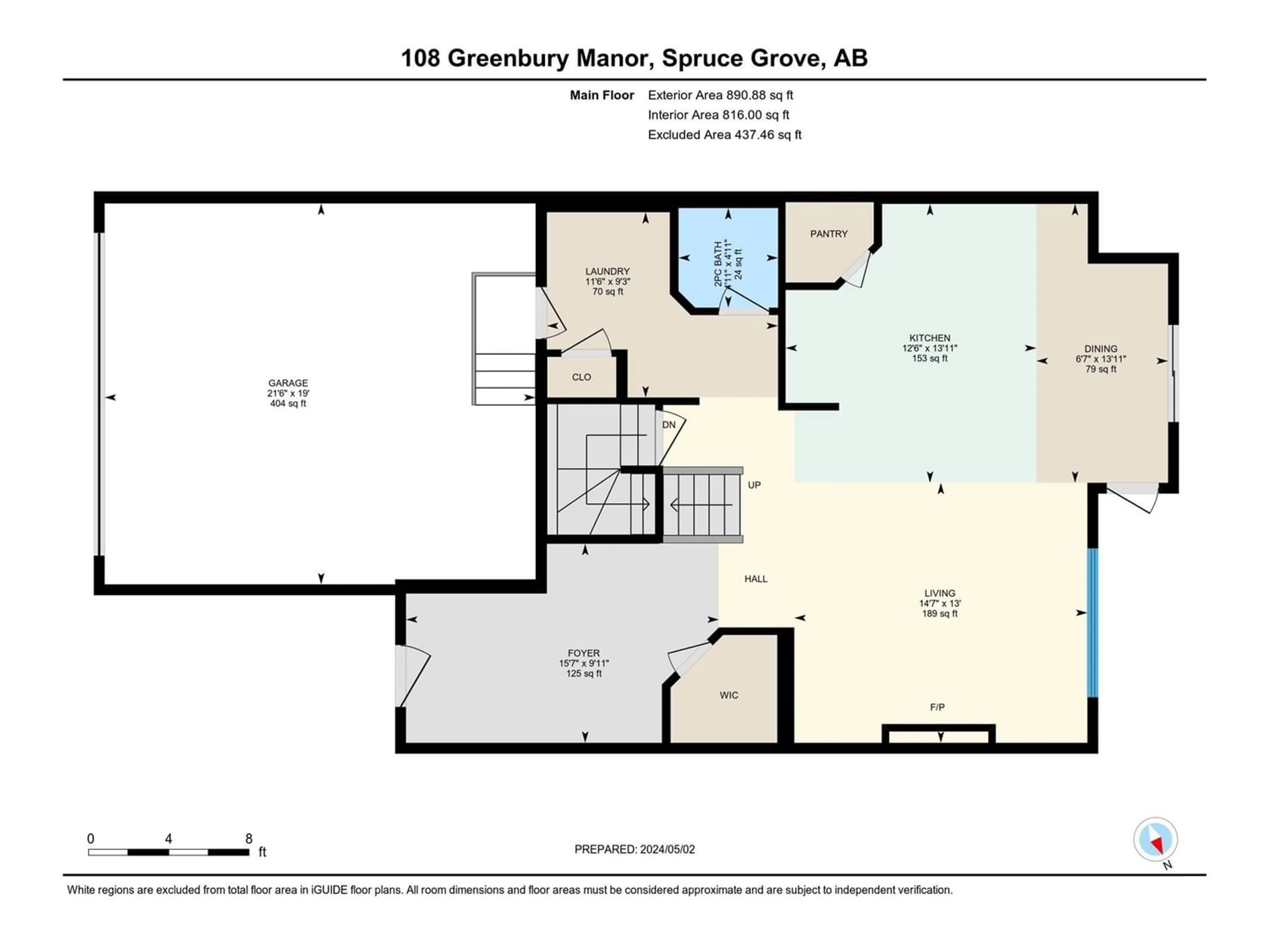 Floor plan for 108 GREENBURY MR, Spruce Grove Alberta T7X0M1