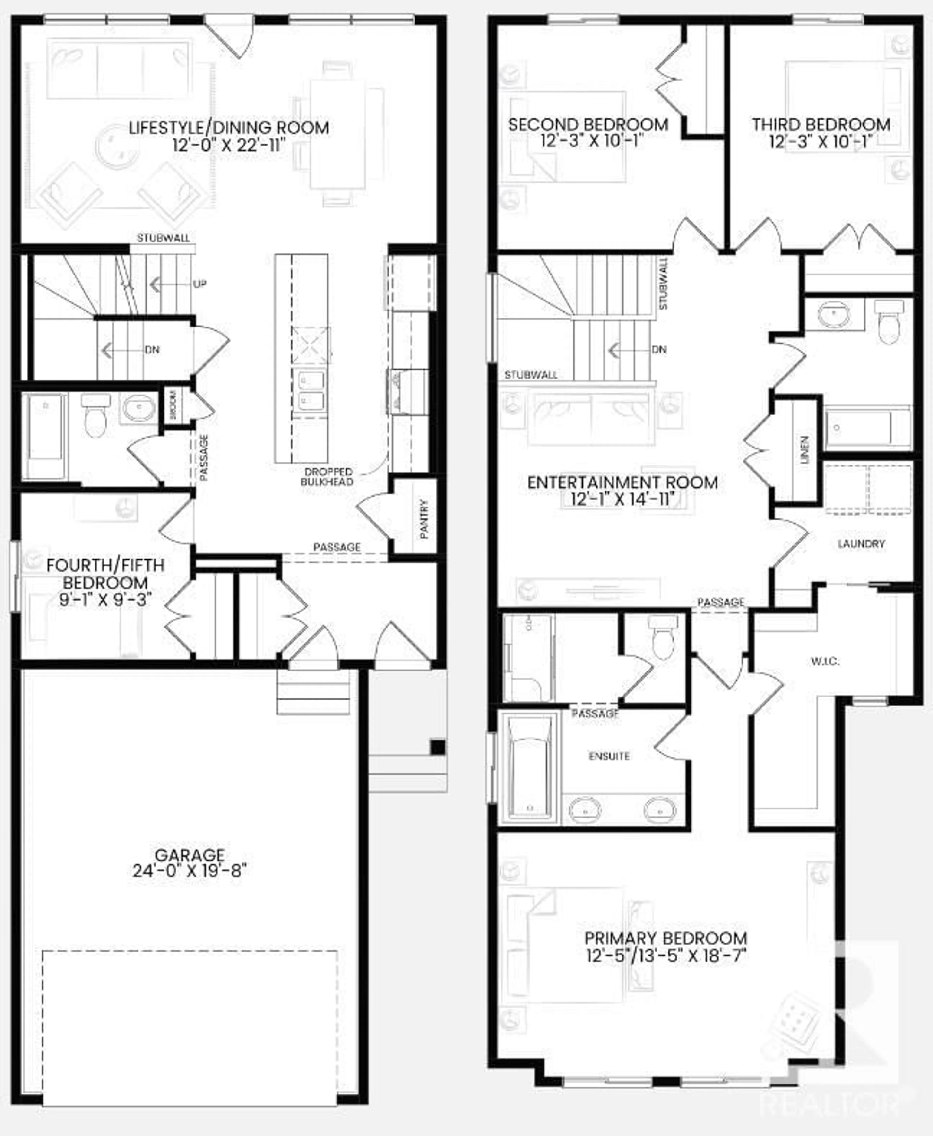 Floor plan for 9808 219 ST NW, Edmonton Alberta T5T5X9